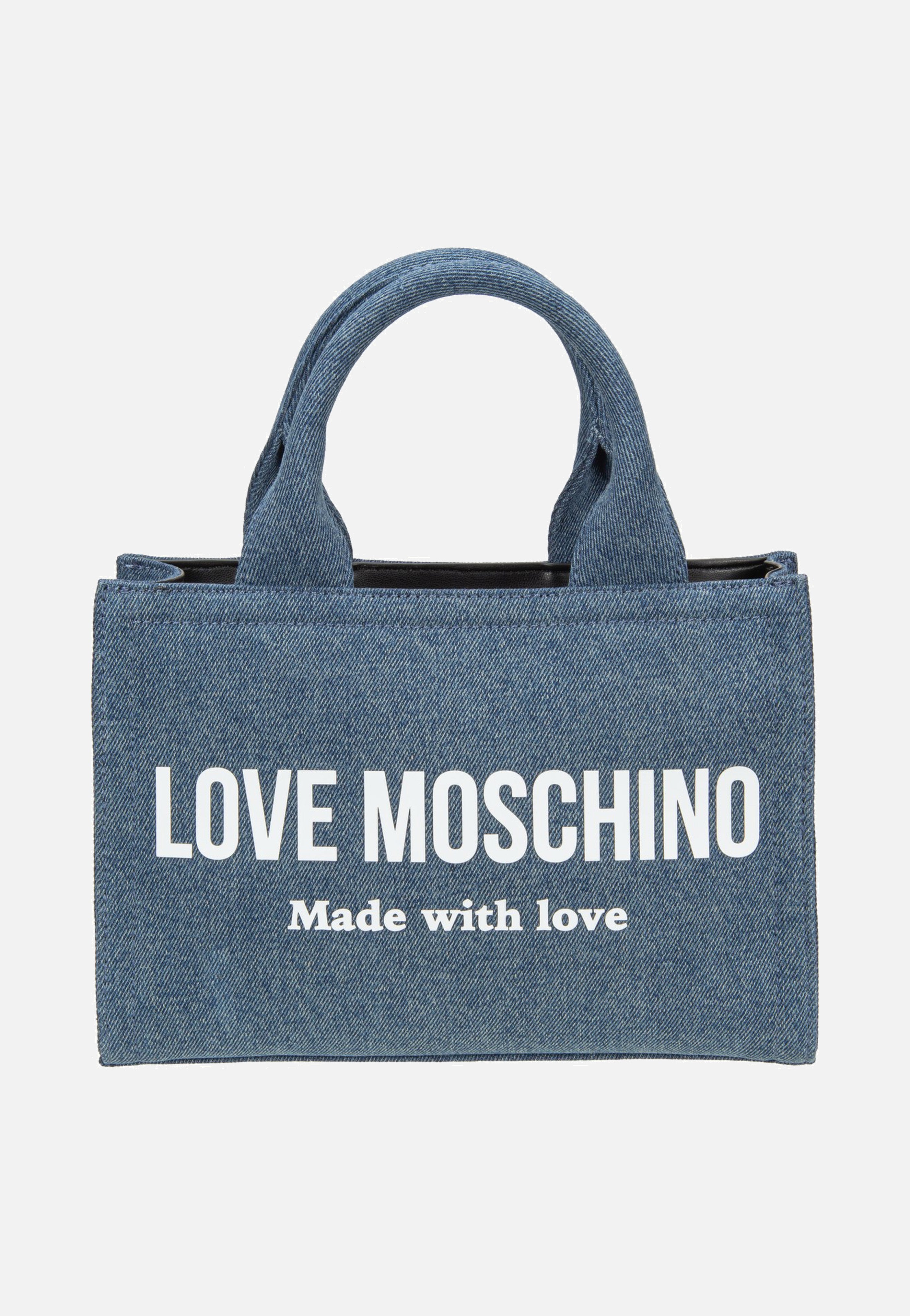 Love Moschino Denim Signature Love 4055 Denim Tote Bag