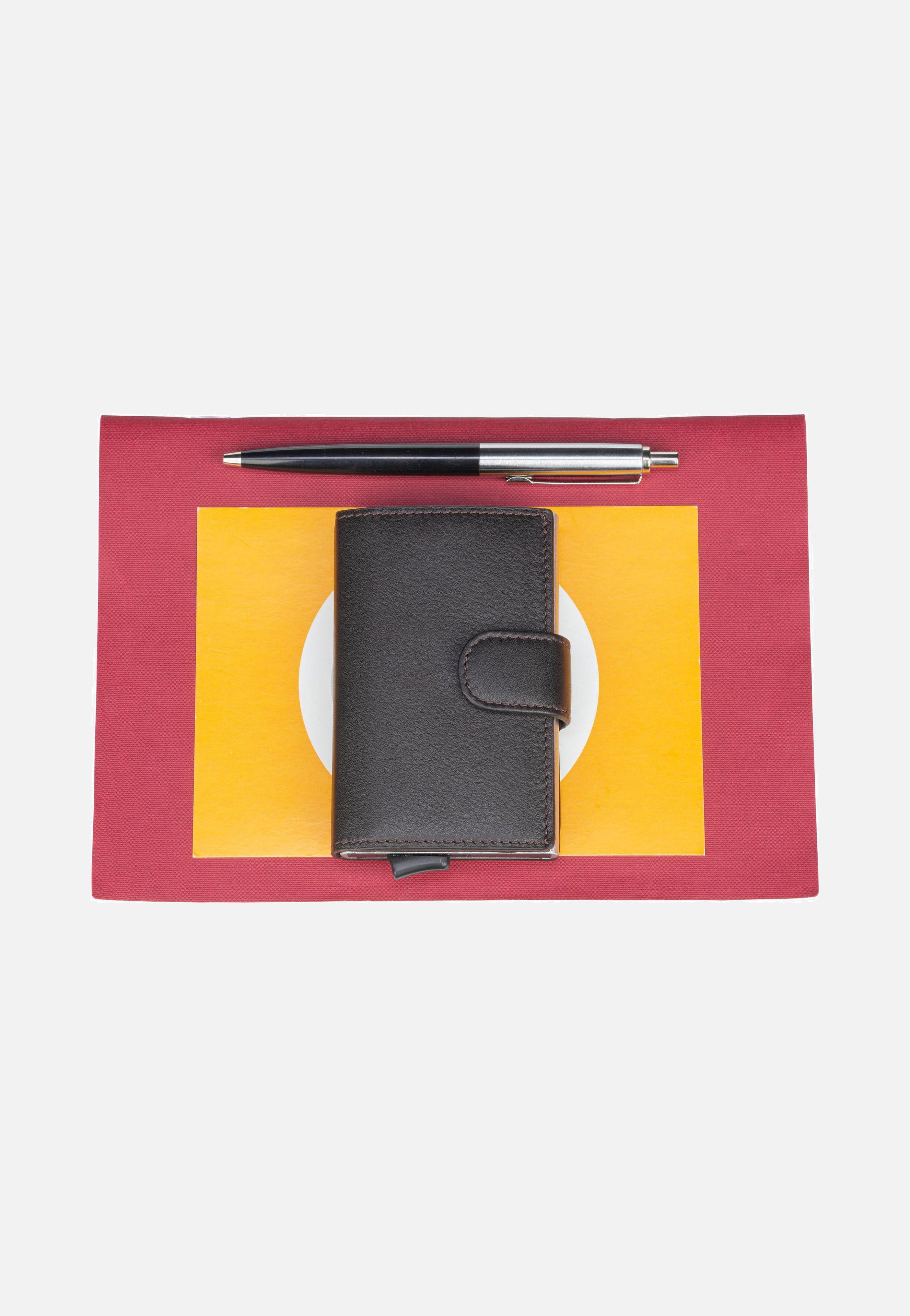 Maître Bundenbach C Three E-Cage SV8F Dark Brown Card Holder