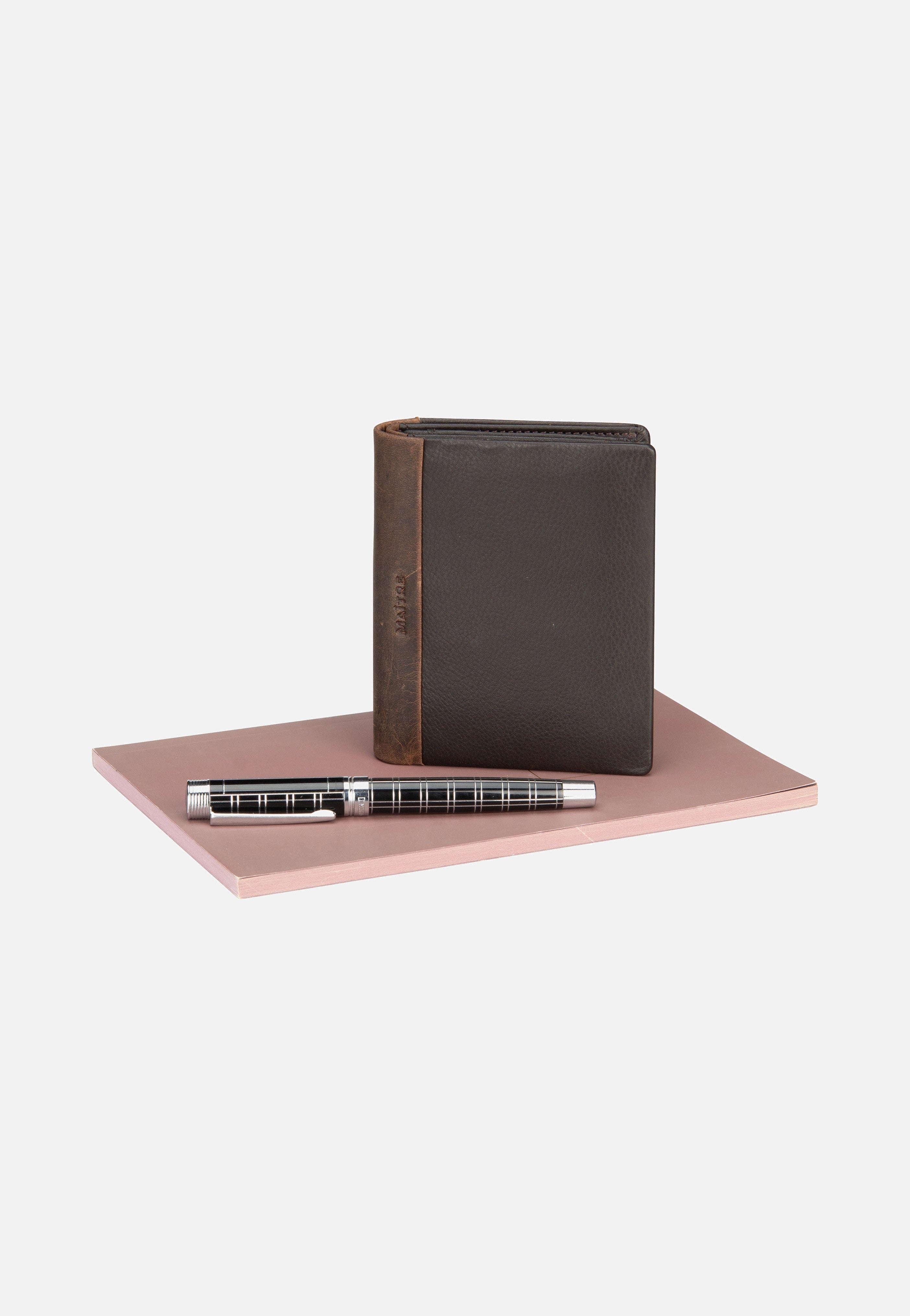 Maître Bundenbach Hainer Billfold V8 Dark Brown Portemonnaie