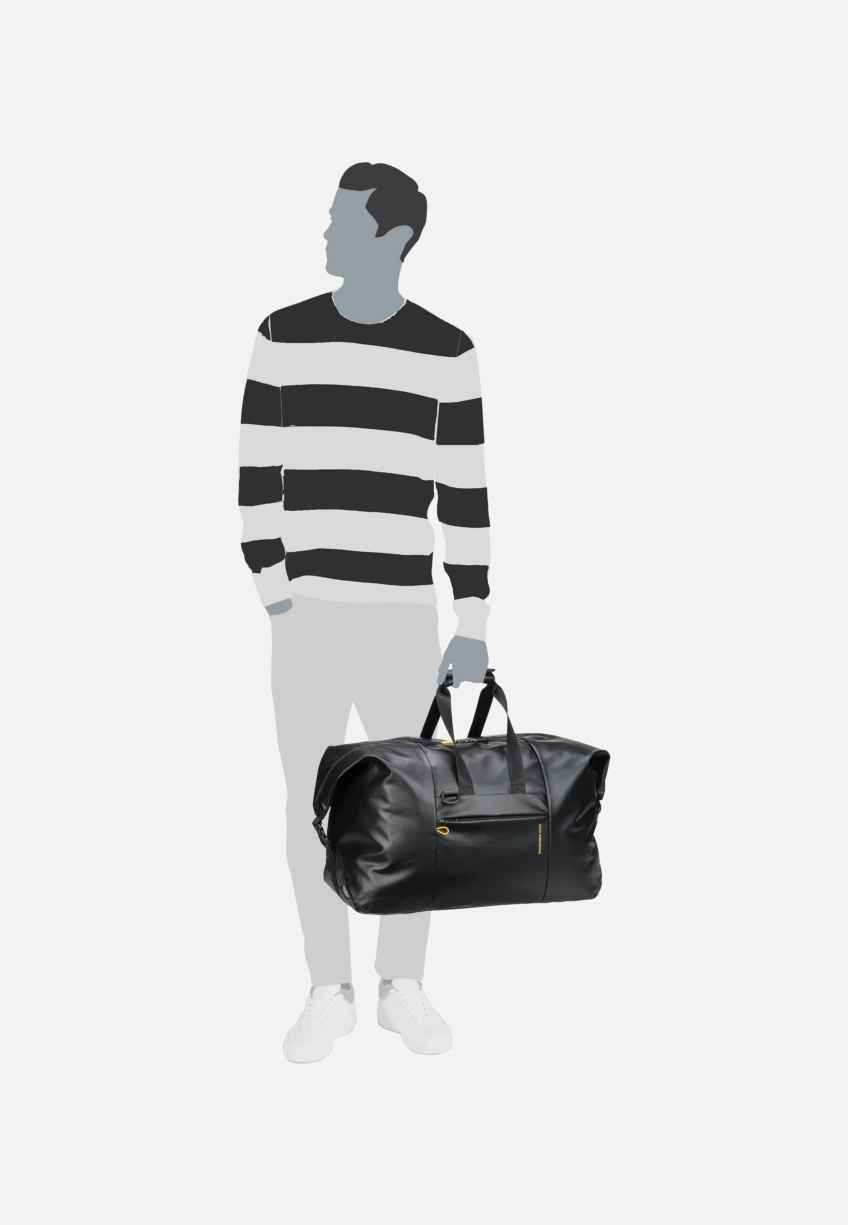 Mandarina Duck Eco Coated Duffle OSB02 Black Dufflebag