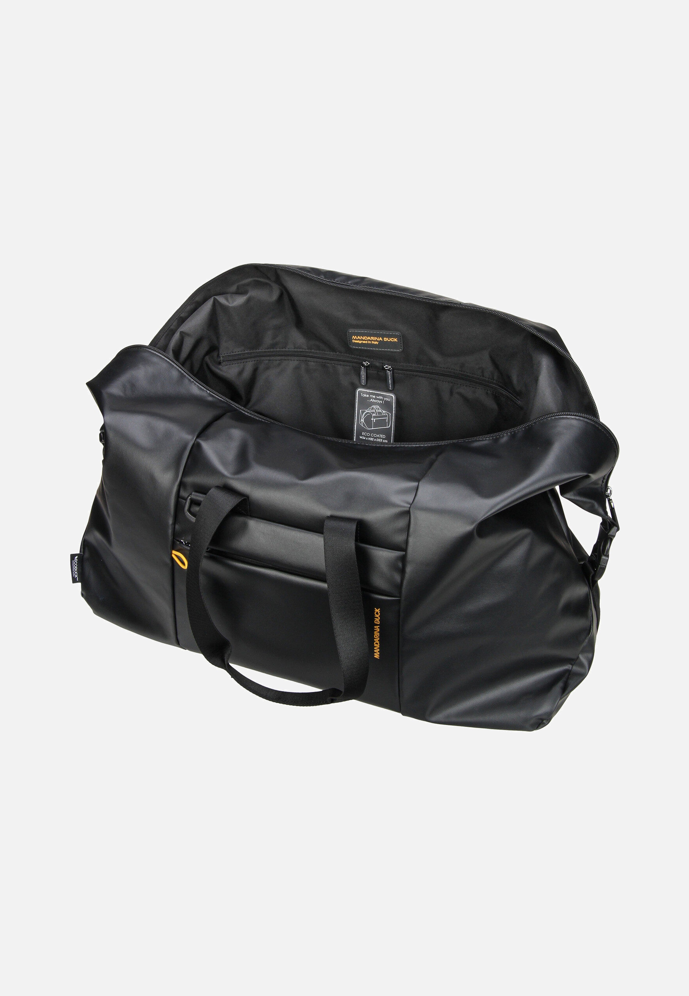 Mandarina Duck Eco Coated Duffle OSB02 Black Dufflebag