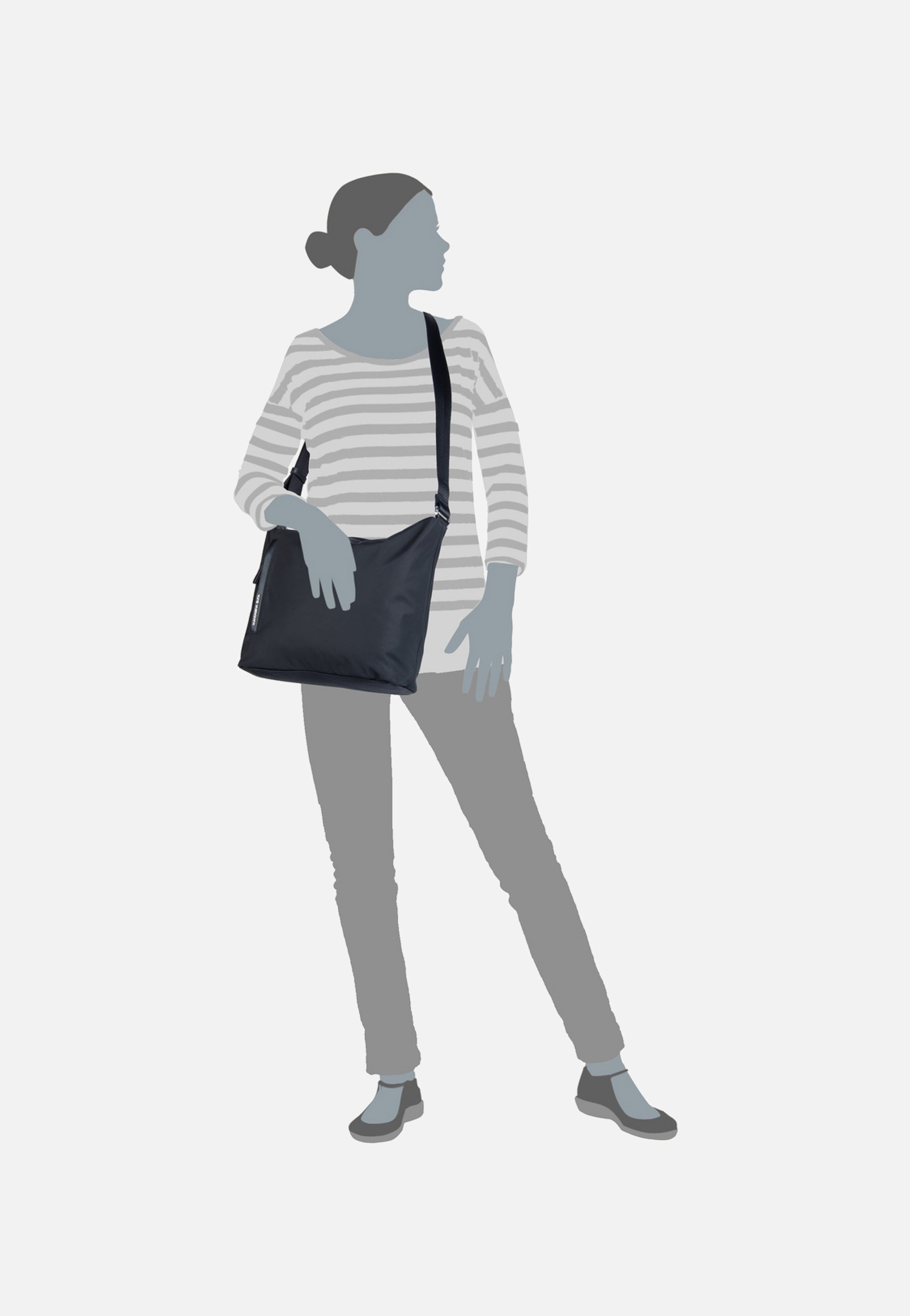 Mandarina Duck Hunter Medium Hobo VCT05 Black Beuteltasche