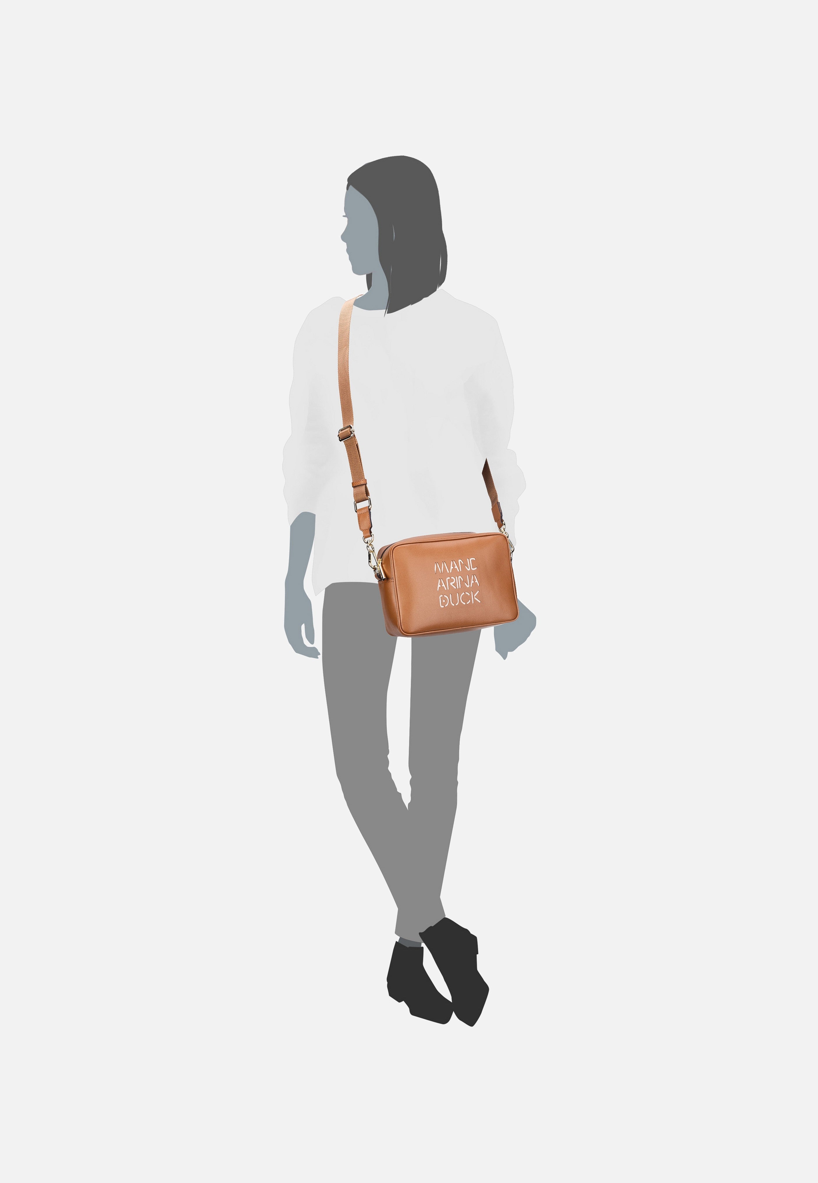 Mandarina Duck Lady Duck Camera Case OHT03 Caramel Cafe Umhängetasche