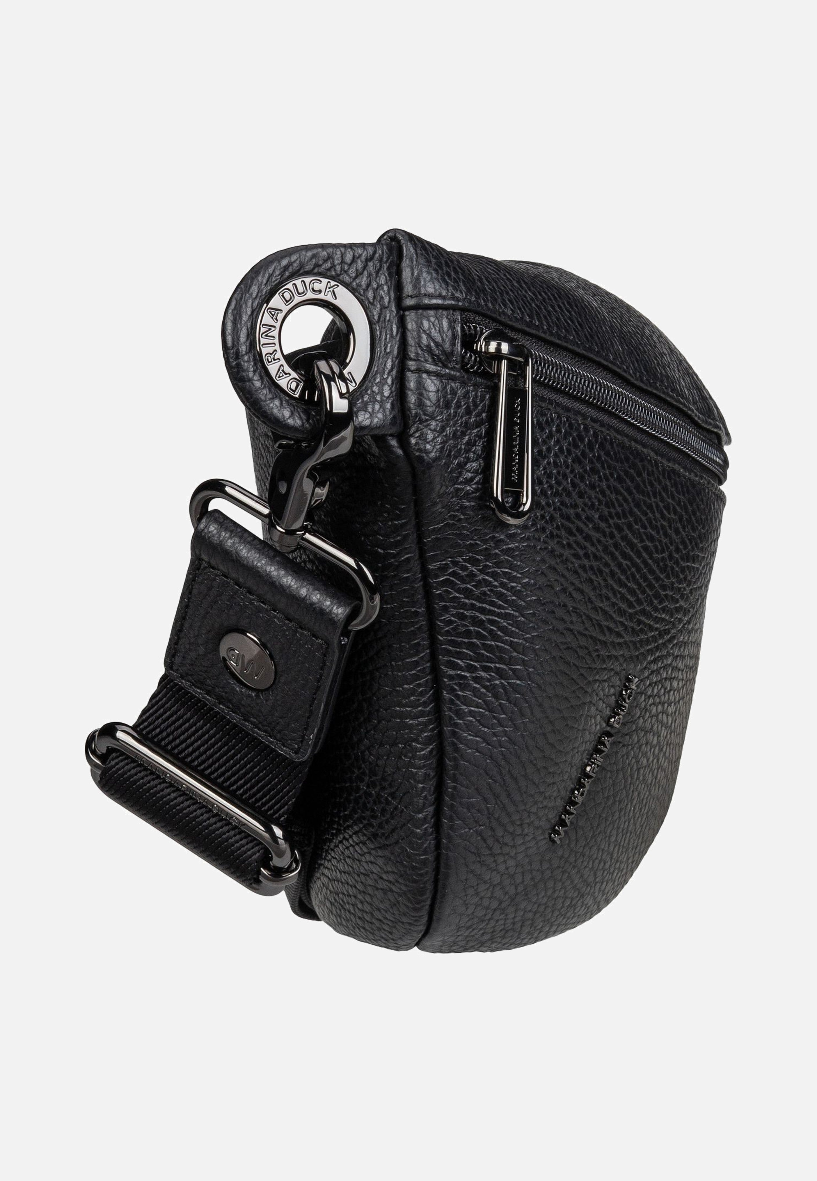 Mandarina Duck Mellow Leather Bum Bag FZT73 Nero Bauchtasche
