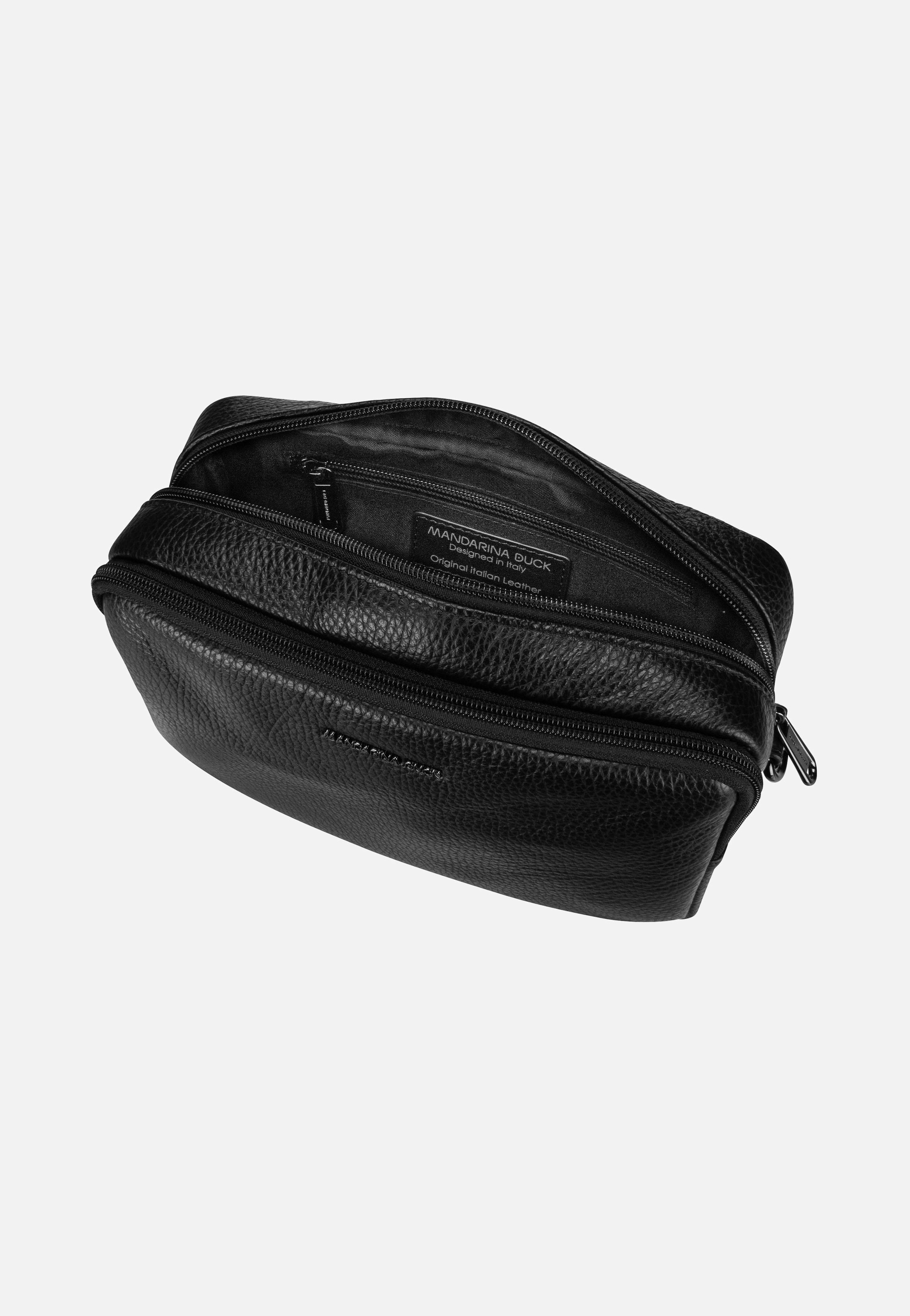 Mandarina Duck Mellow Leather Camera Case FZT11 Nero Umhängetasche