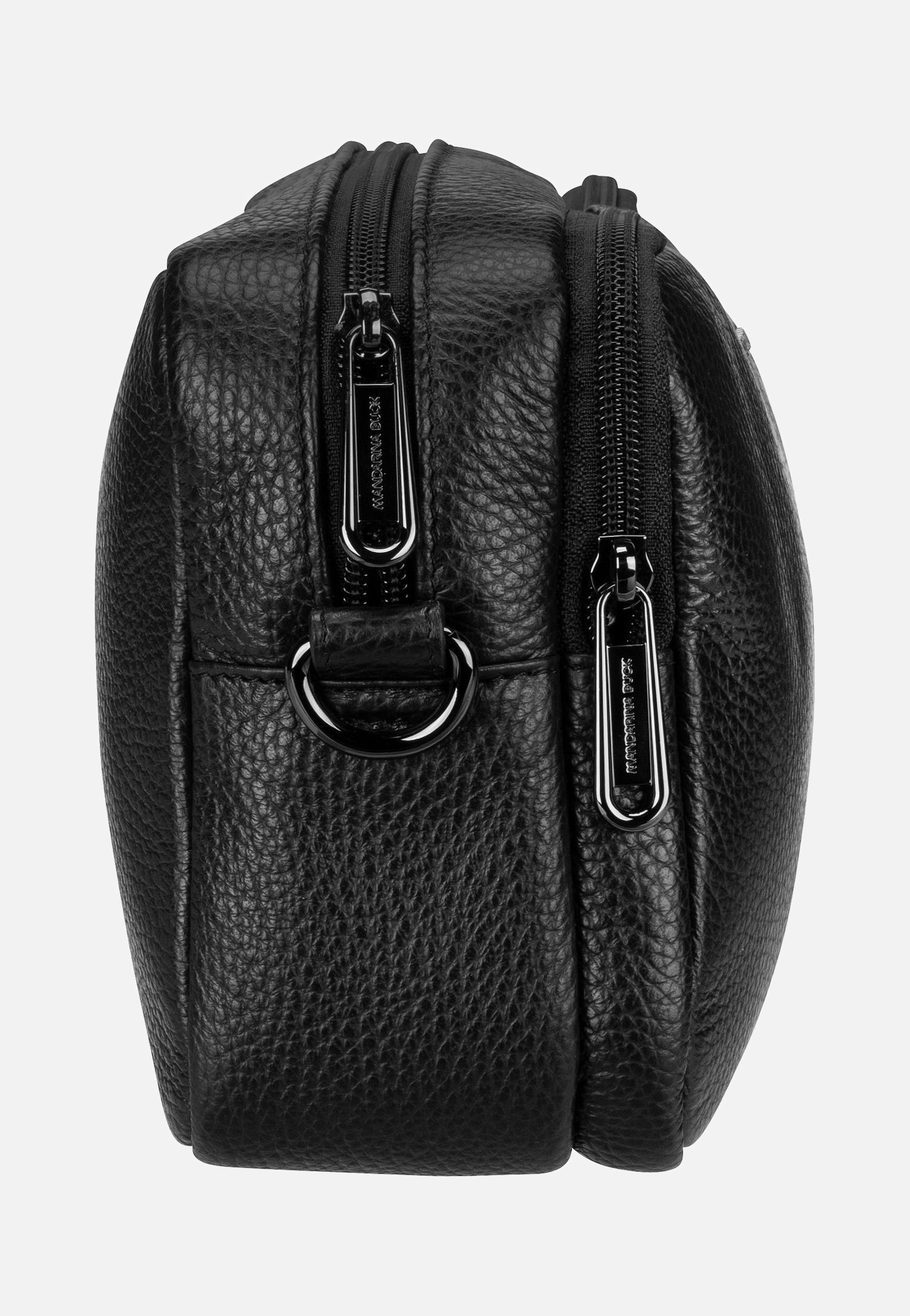 Mandarina Duck Mellow Leather Camera Case FZT11 Nero Umhängetasche