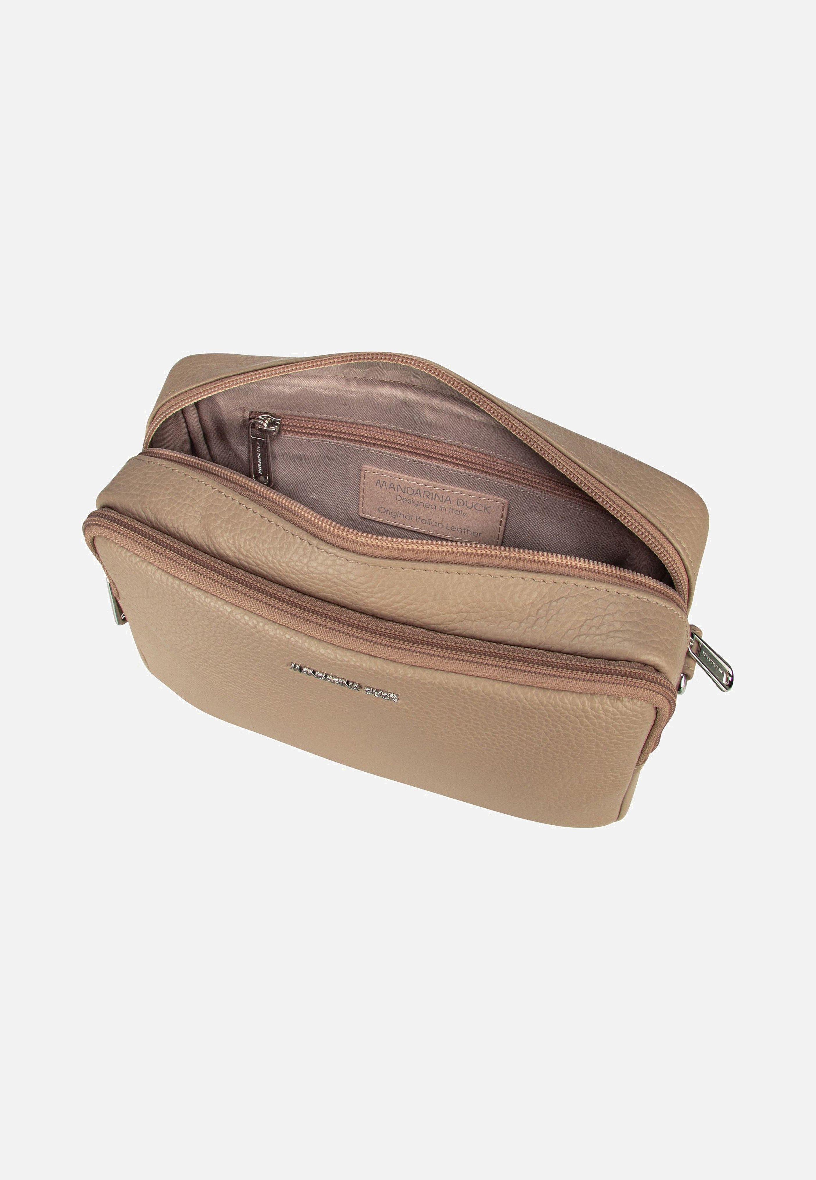 Mandarina Duck Mellow Leather Camera Case FZT11 Warm Taupe Umhängetasche