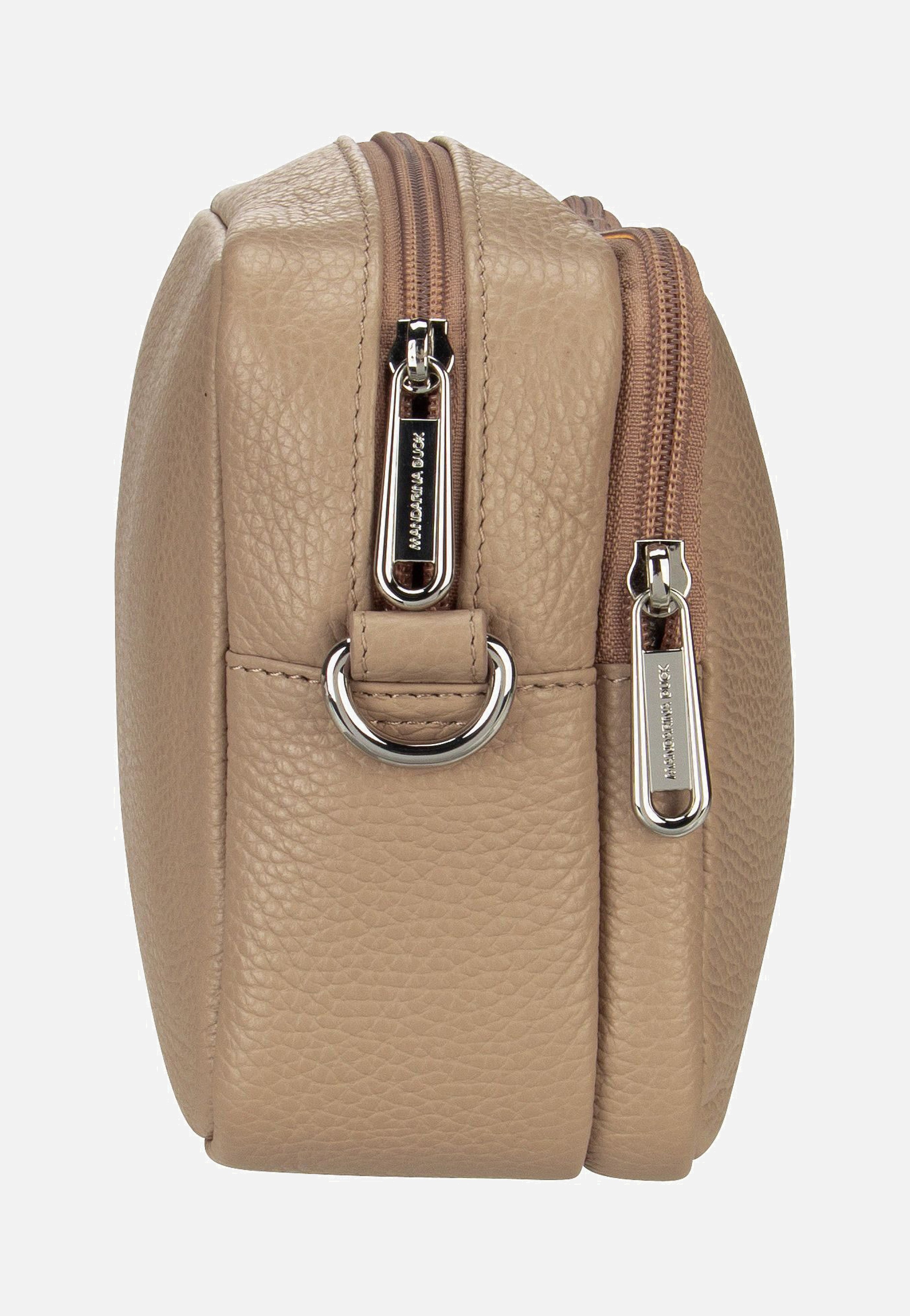 Mandarina Duck Mellow Leather Camera Case FZT11 Warm Taupe Umhängetasche