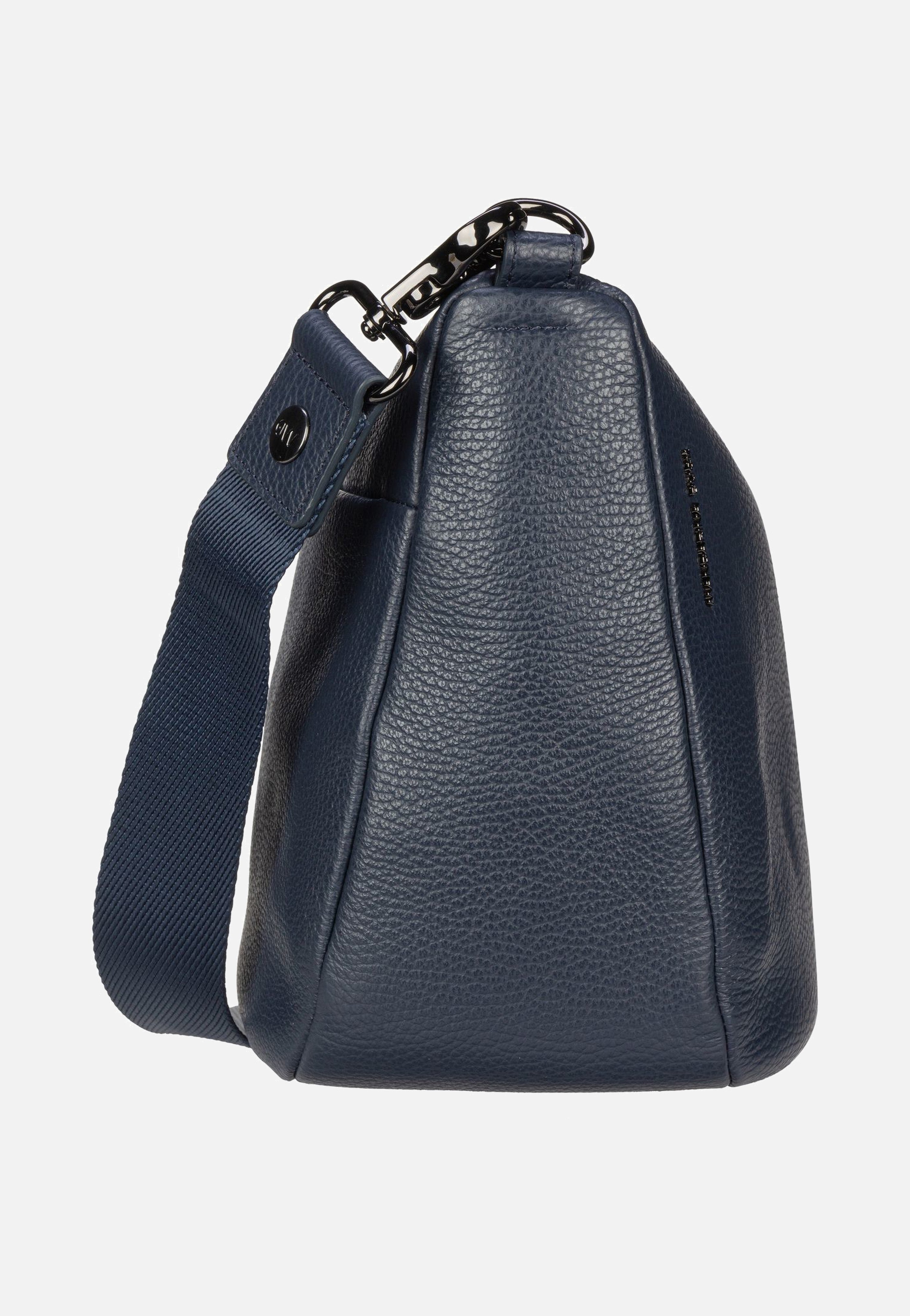 Mandarina Duck Mellow Leather Hobo FZT79 Dress Blue Beuteltasche