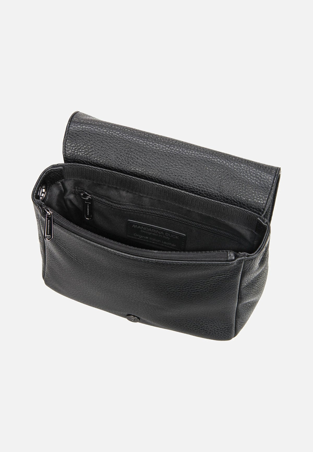 Mandarina Duck Mellow Leather Hunting Bag FZT69 Nero Umhängetasche