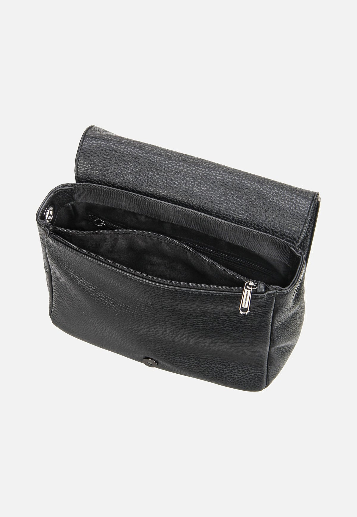 Mandarina Duck Mellow Leather Hunting Bag FZT69 Nero Umhängetasche