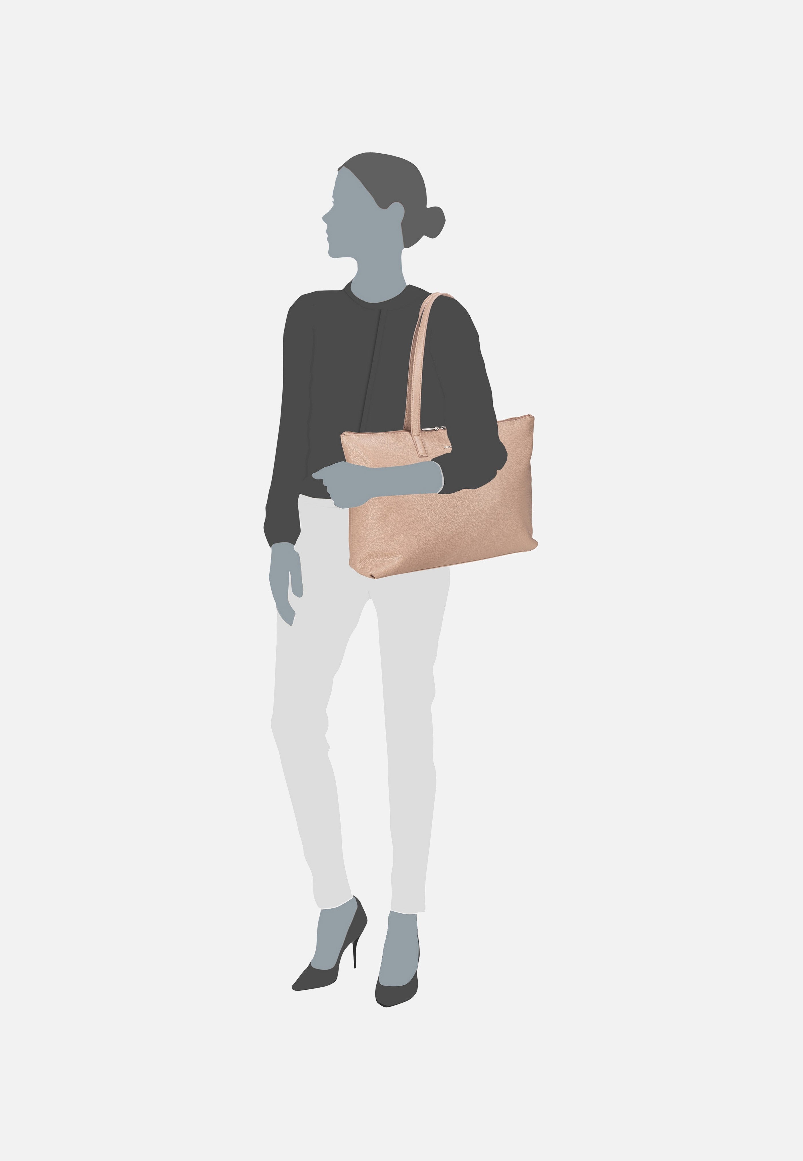 Mandarina Duck Mellow Leather PC FZT54 Warm Taupe Shopper