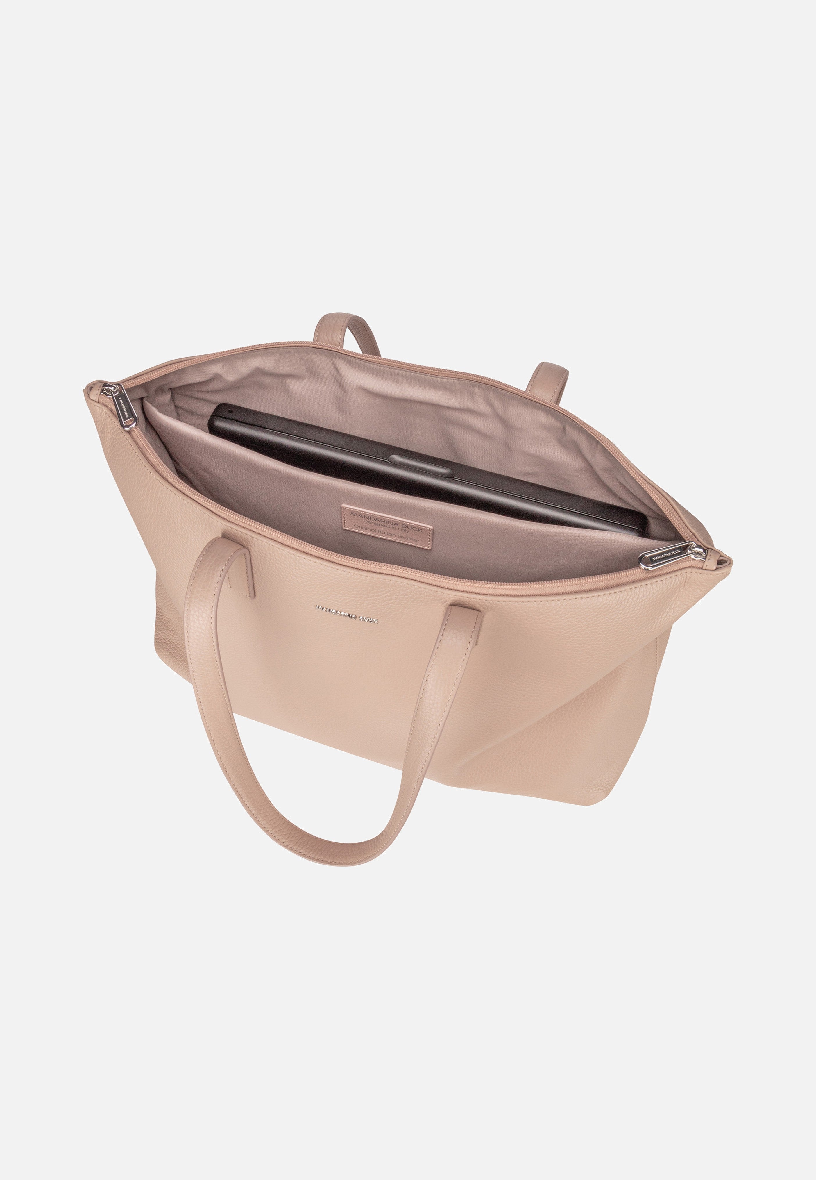 Mandarina Duck Mellow Leather PC FZT54 Warm Taupe Shopper