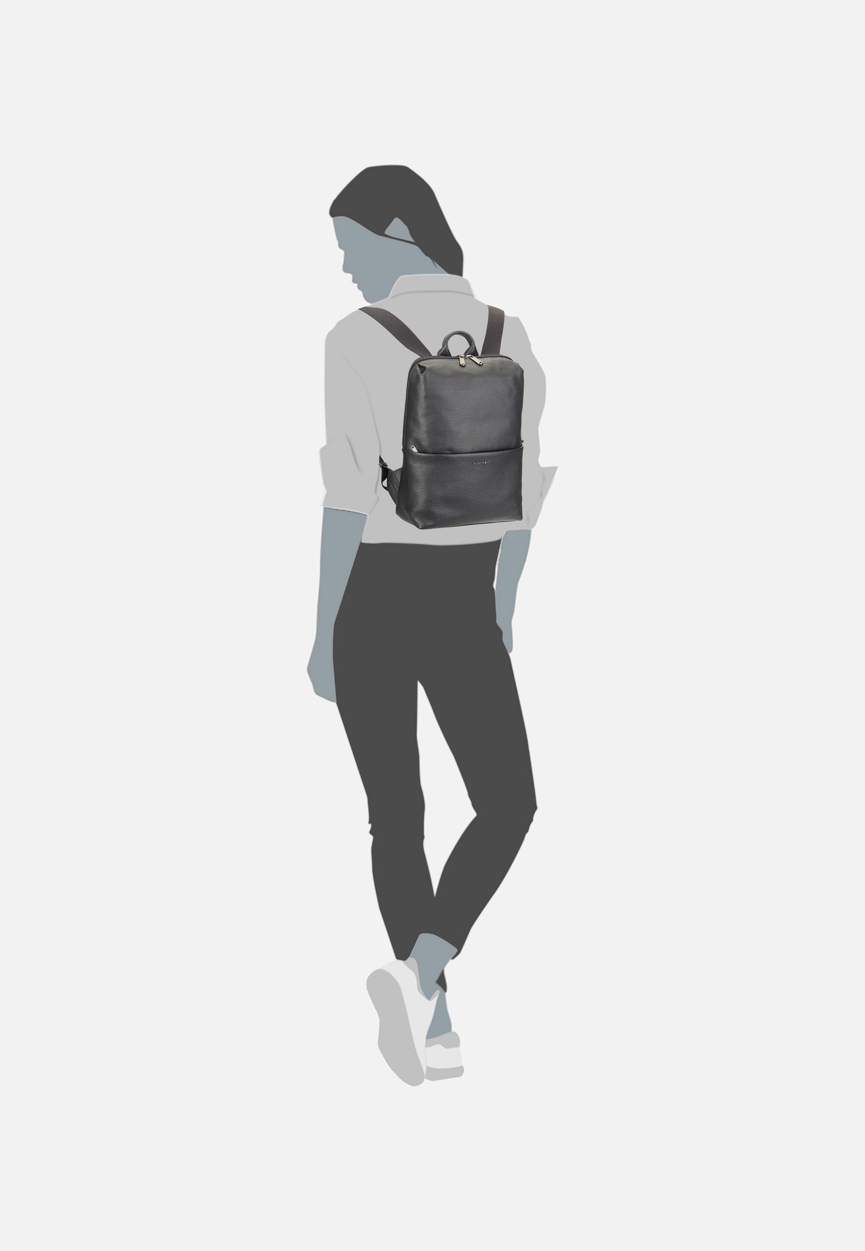 Mandarina Duck Mellow Leather Squared FZT38 Nero Rucksack