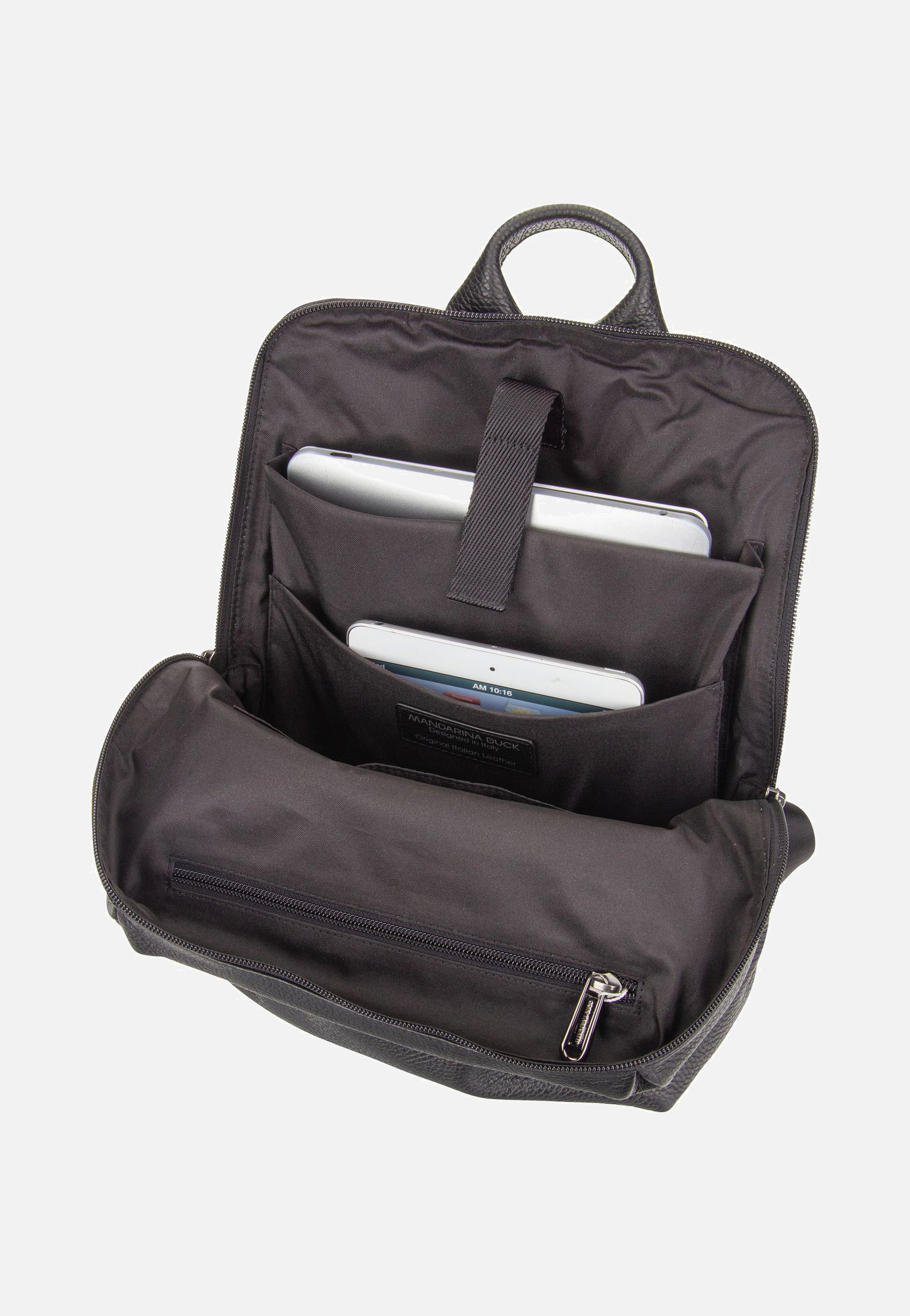 Mandarina Duck Mellow Leather Squared FZT38 Nero Rucksack