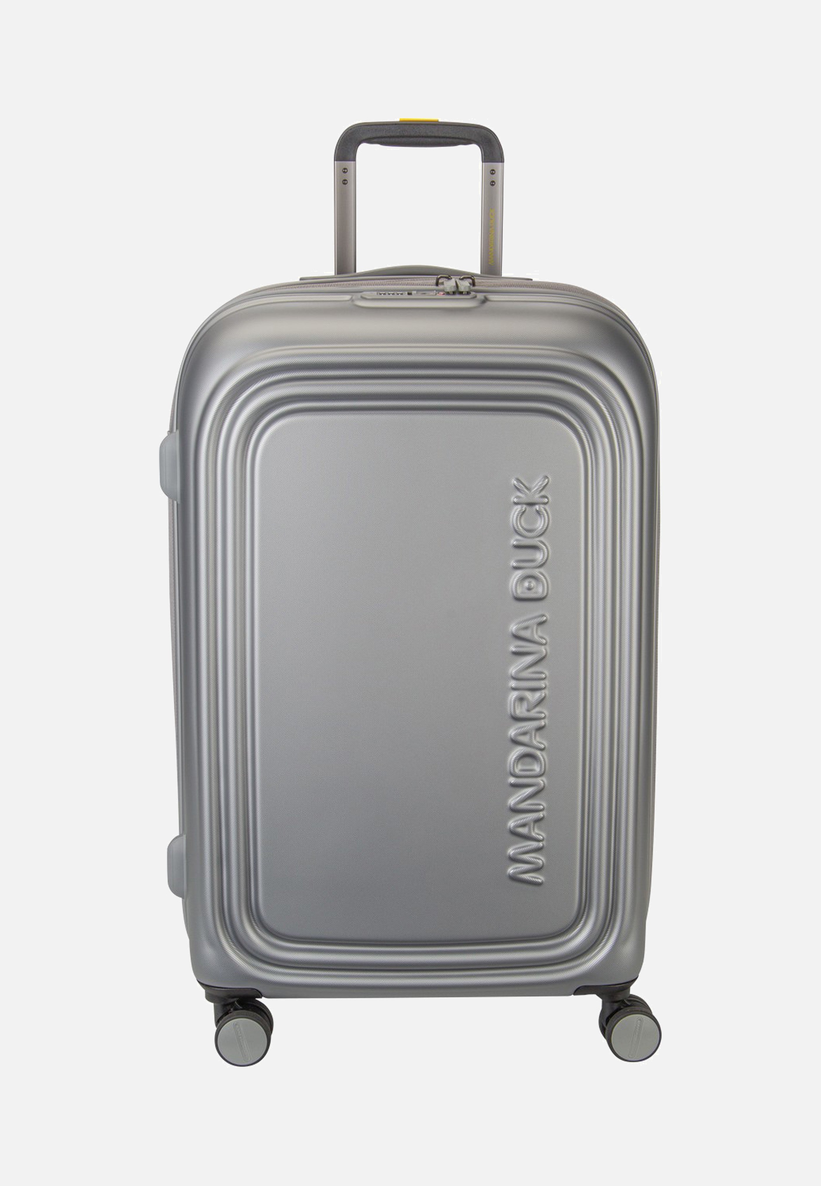 Mandarina Duck Logoduck + Trolley Medium Exp Silver Koffer