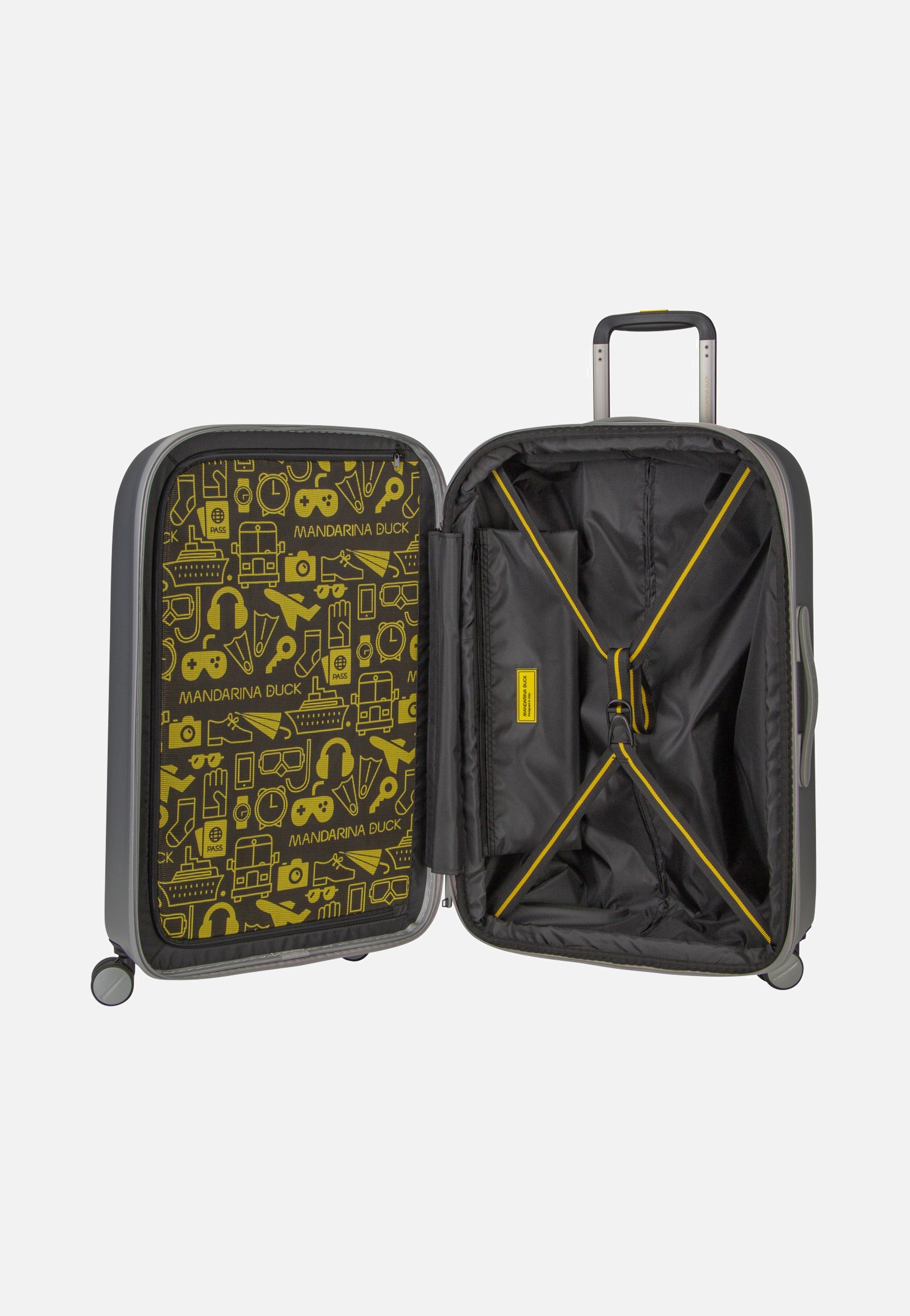 Mandarina Duck Logoduck + Trolley Medium Exp Silver Koffer