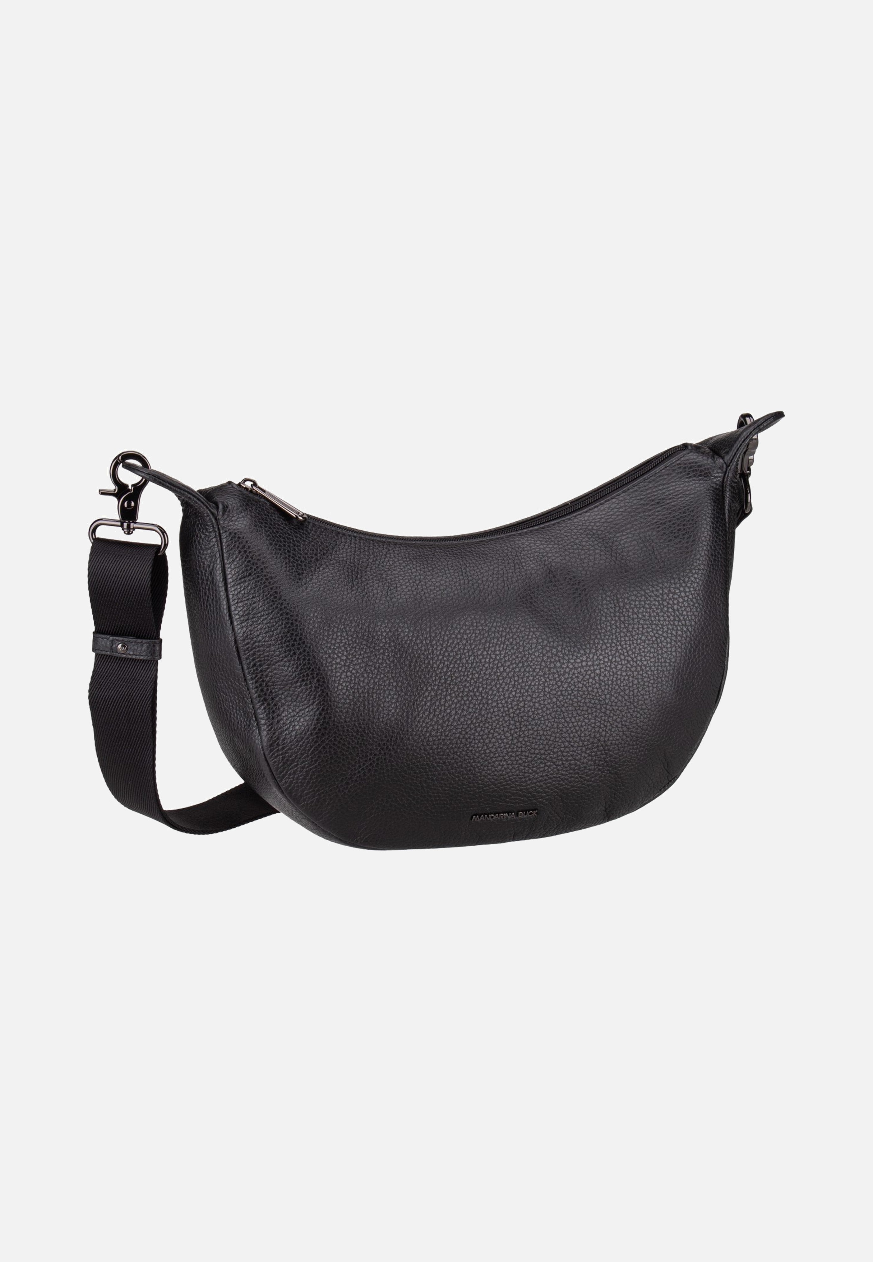 Mandarina Duck Mellow Leather Hobo FZT03 Nero Hobo Bag
