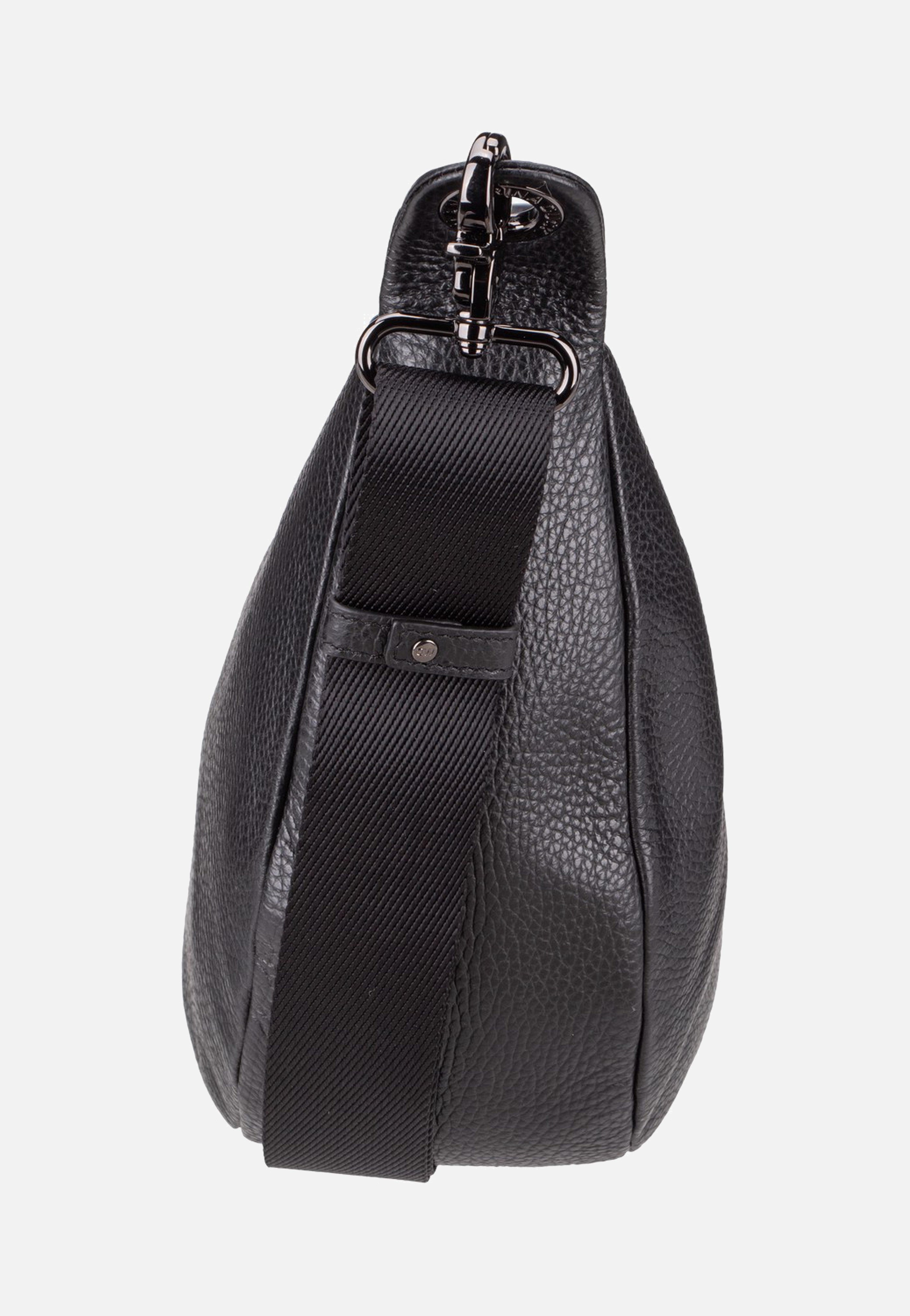 Mandarina Duck Mellow Leather Hobo FZT03 Nero Hobo Bag