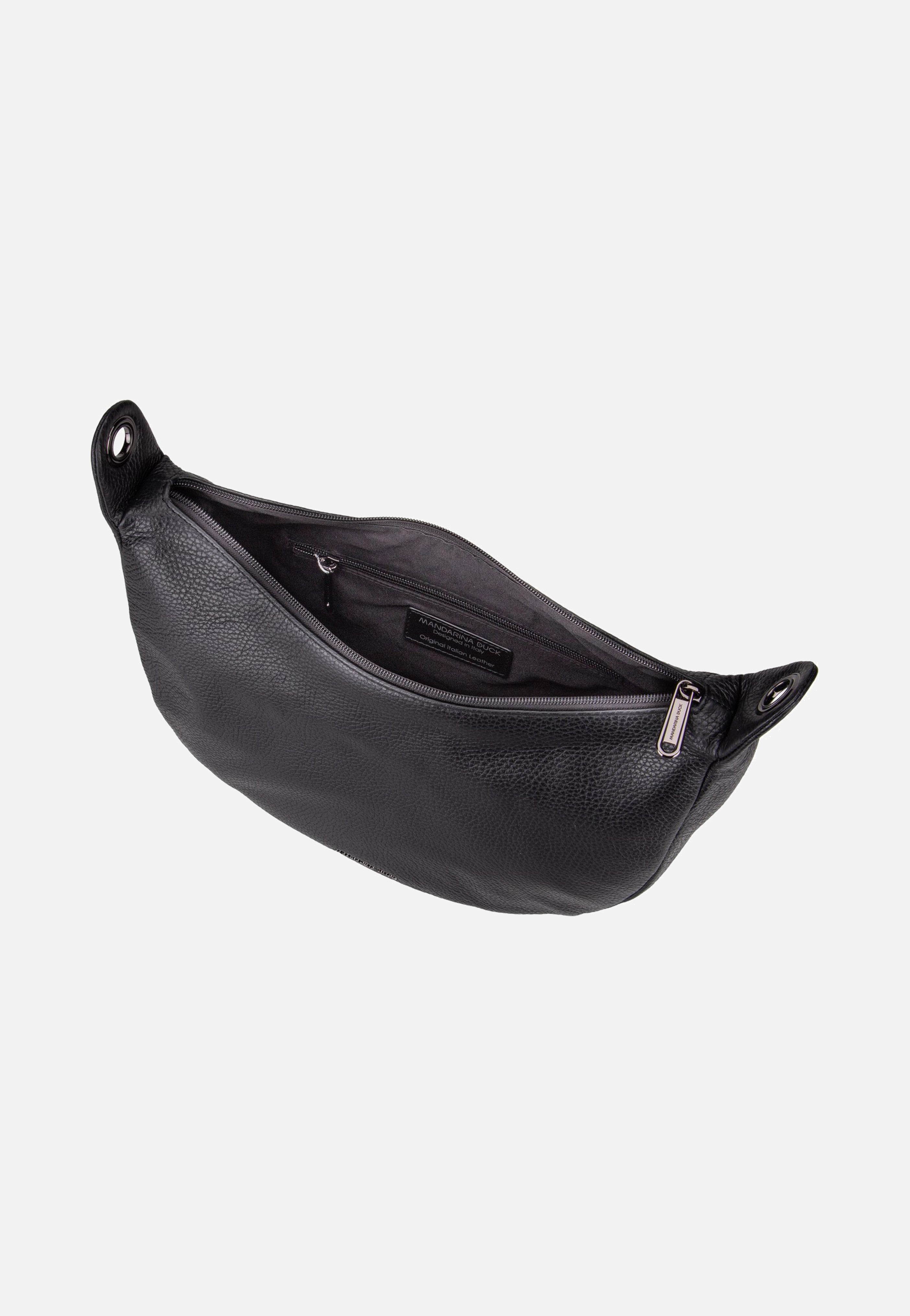 Mandarina Duck Mellow Leather Hobo FZT03 Nero Hobo Bag