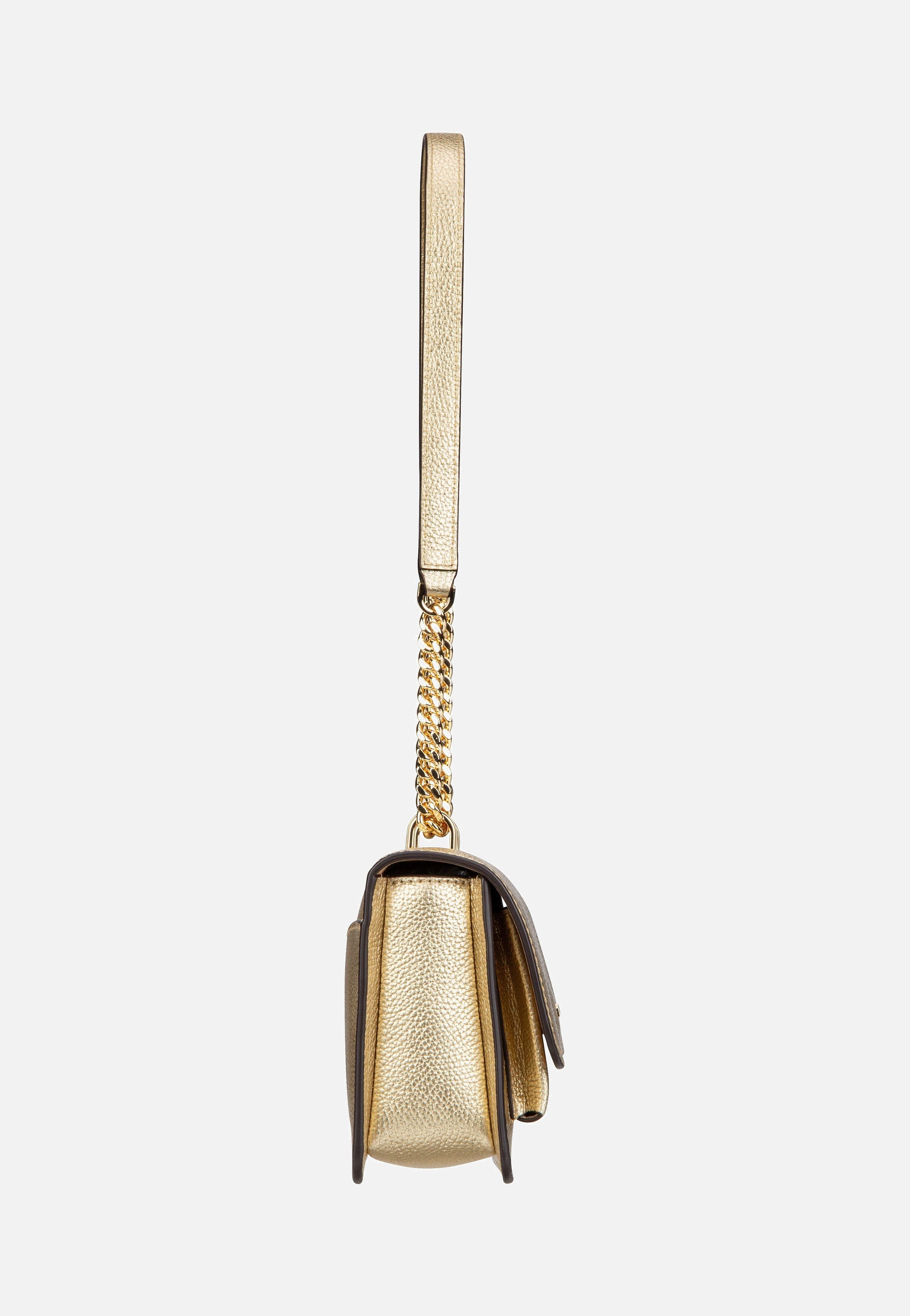 Michael Kors Claire SM Xbody Pebble Pale Gold Evening Bag