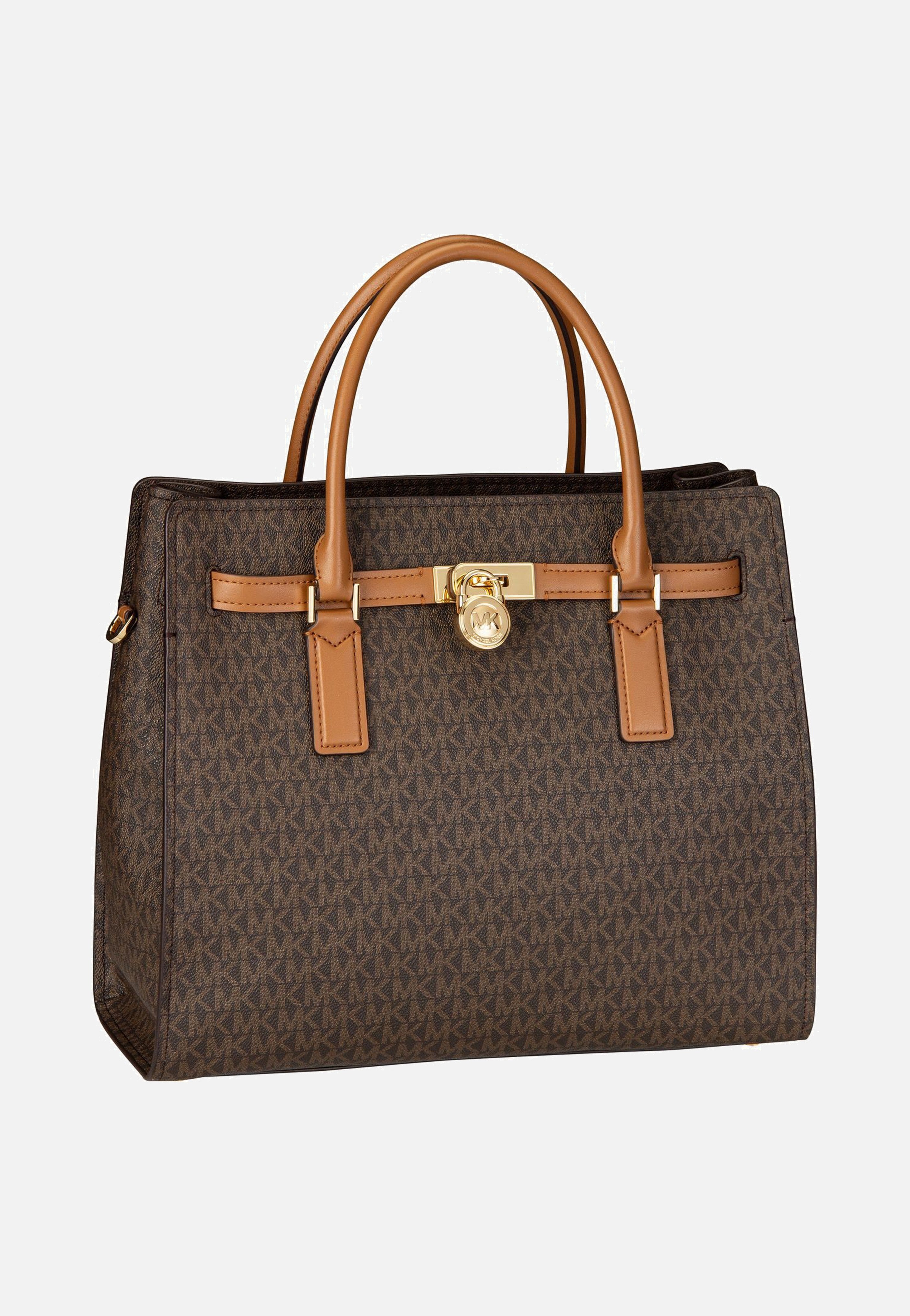Michael Kors Hamilton LG Satchel MK SIG Brown/Acorn Satchel