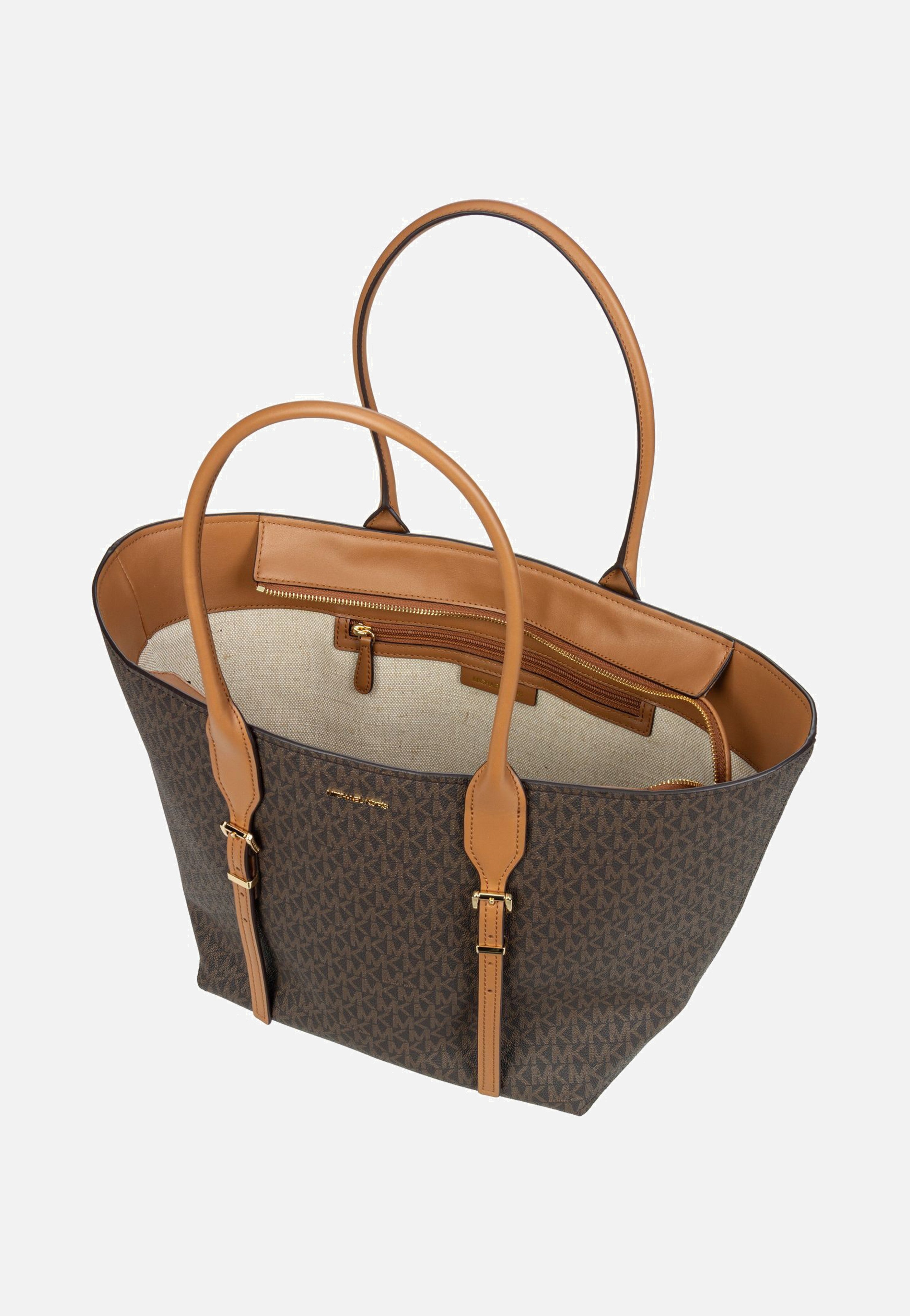 Michael Kors Moore LG Buckle MK SIG Brown/Acorn Shopper