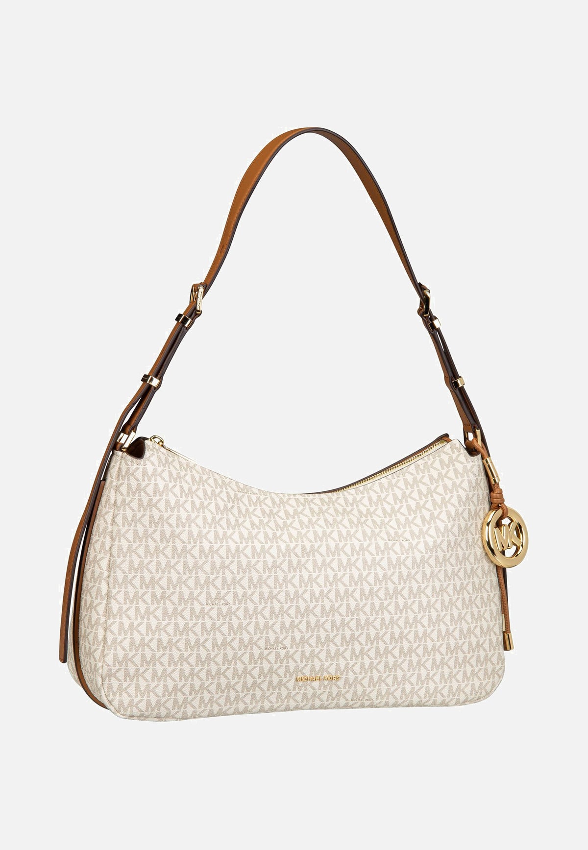 Michael Kors Nolita MD TZ Hobo Shoulder MK Sig Vanilla/Acorn Schultertasche