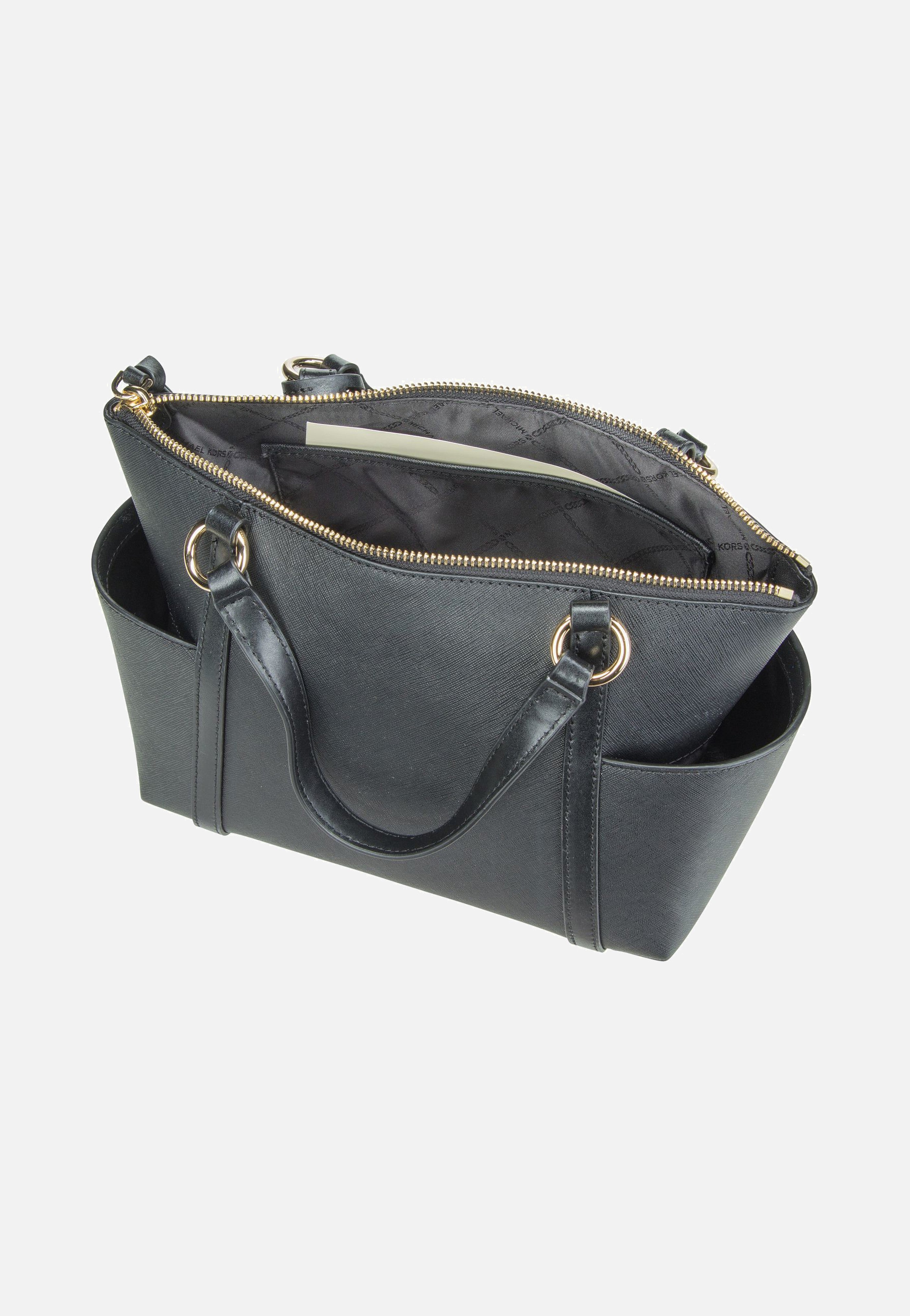 Michael Kors Sullivan Small Conv TZ Tote Black Handle Bag