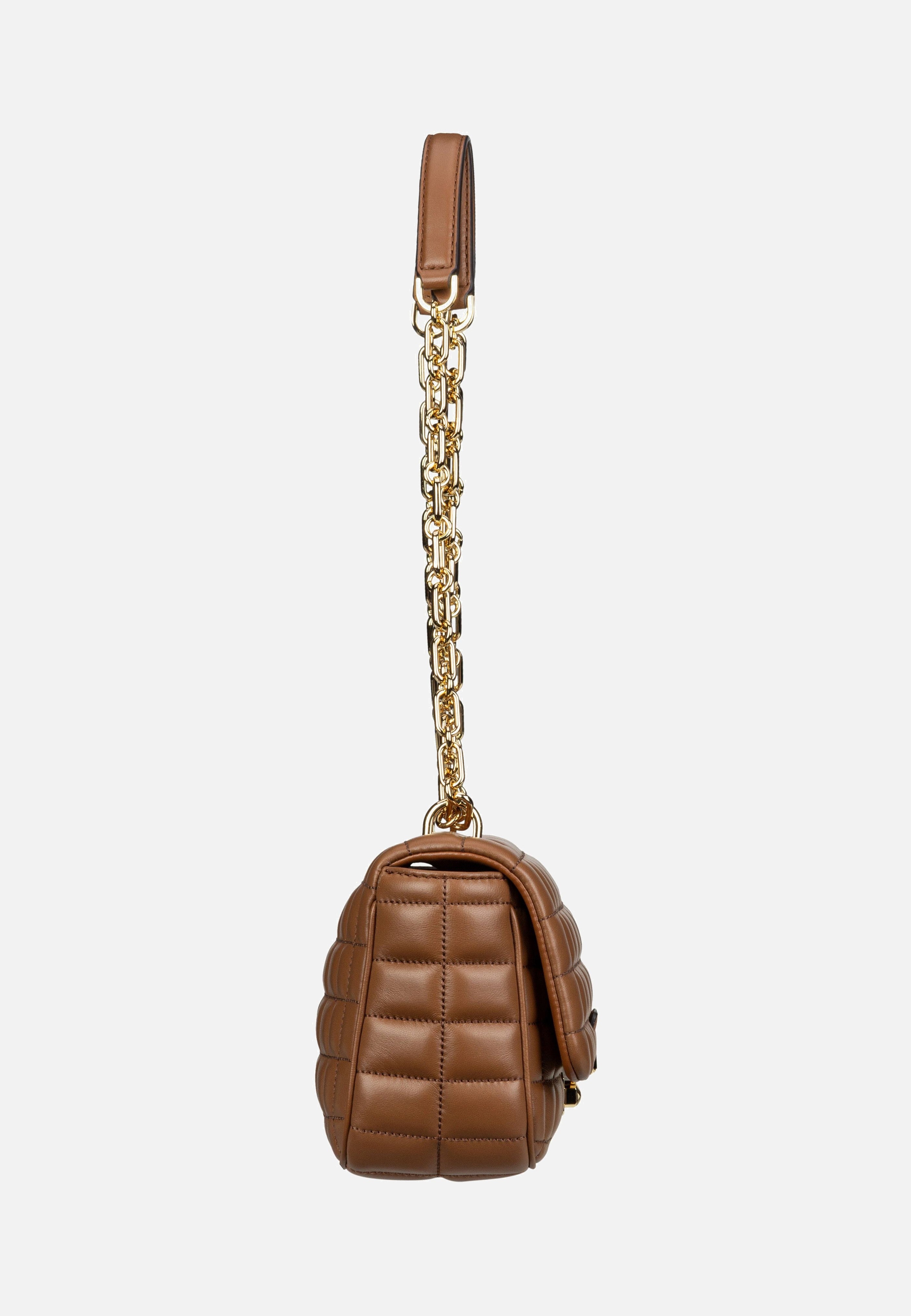 Michael Kors Tribeca LG Conv Chain Shoulder Costa Luggage Evening Bag
