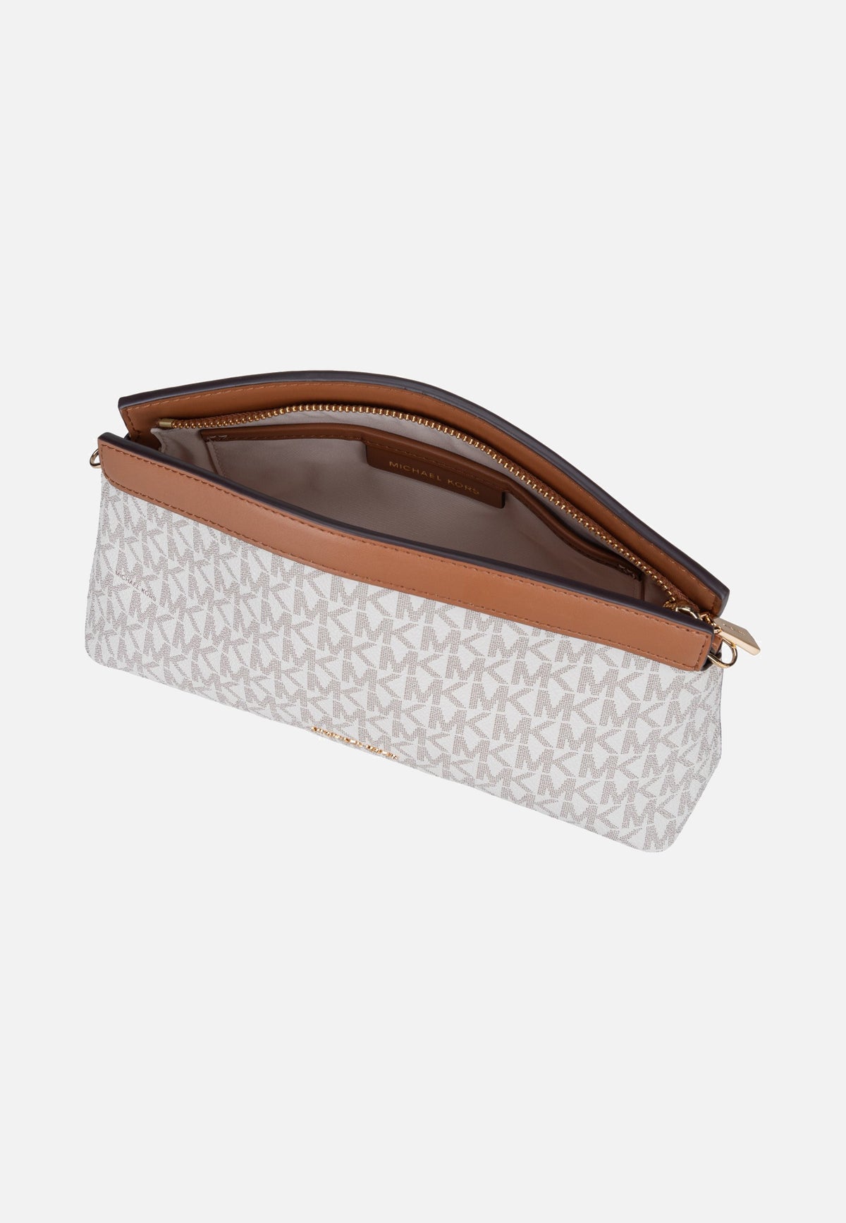 Michael Kors Athena SM Dome Chn Clutch Xbody Vanilla/Acorn Crossbody Bag