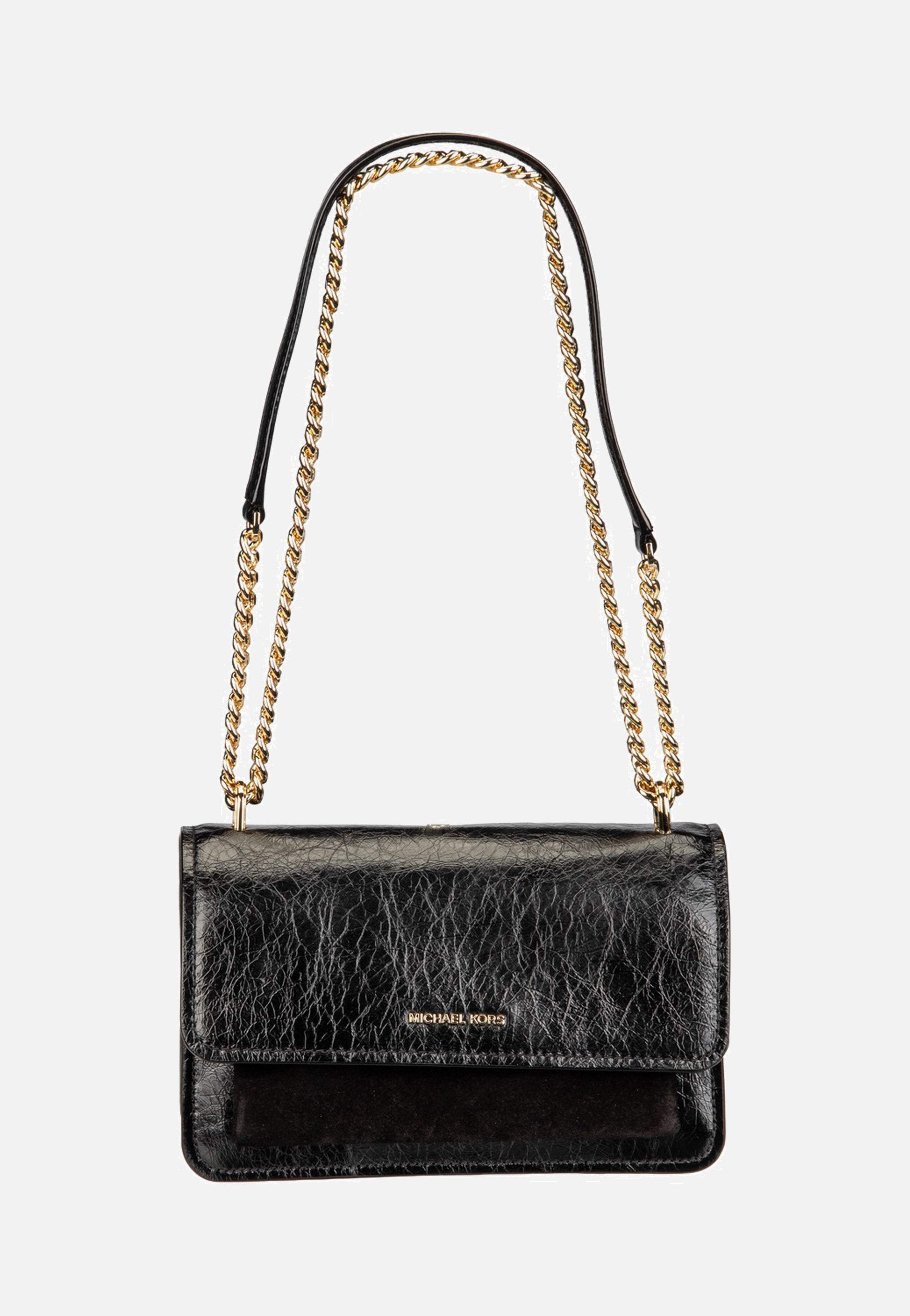 Michael Kors Claire LG Shoulder Crash Black Evening Bag