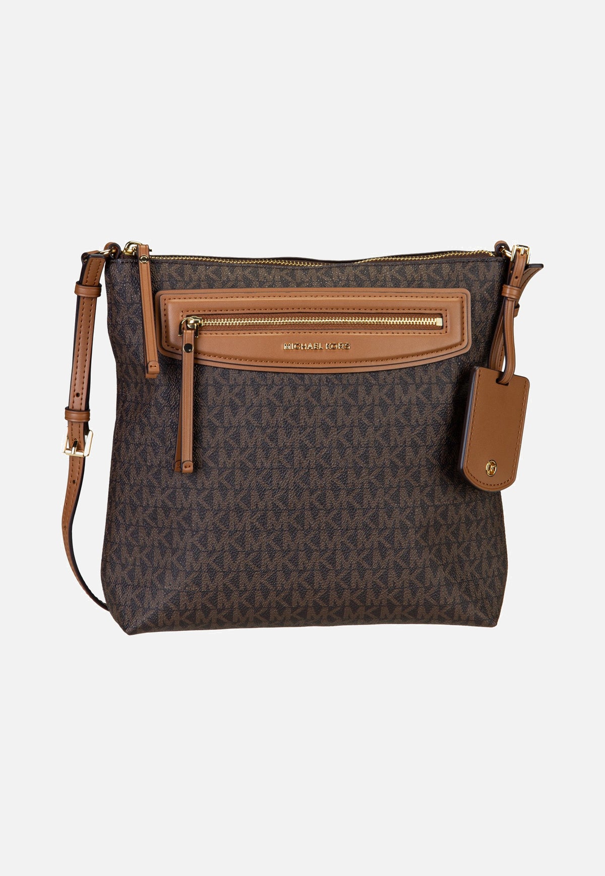 Michael Kors Jet Set Travel LG Ns Tz Xbody Brown/Acorn Crossbody Bag