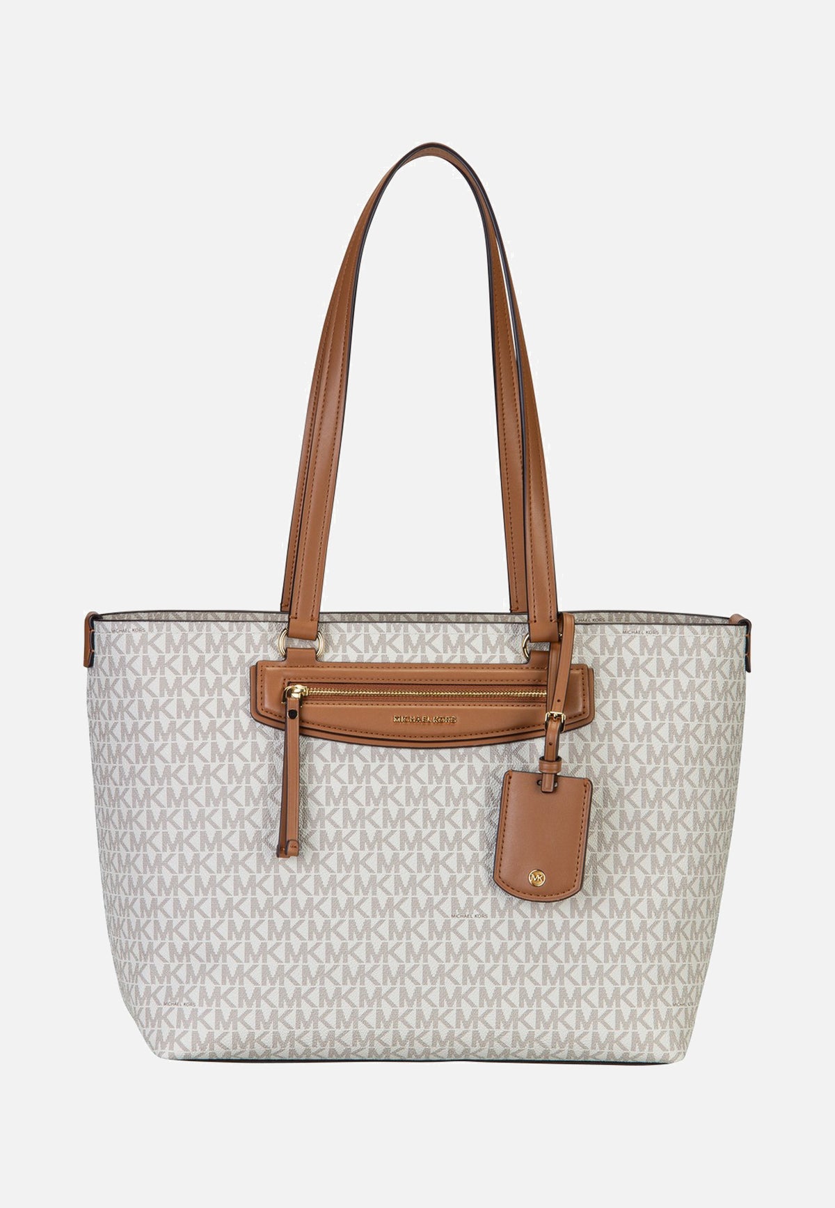 Michael Kors Jet Set Travel MD Ew Tz Tote Vanilla/Acorn Shopper