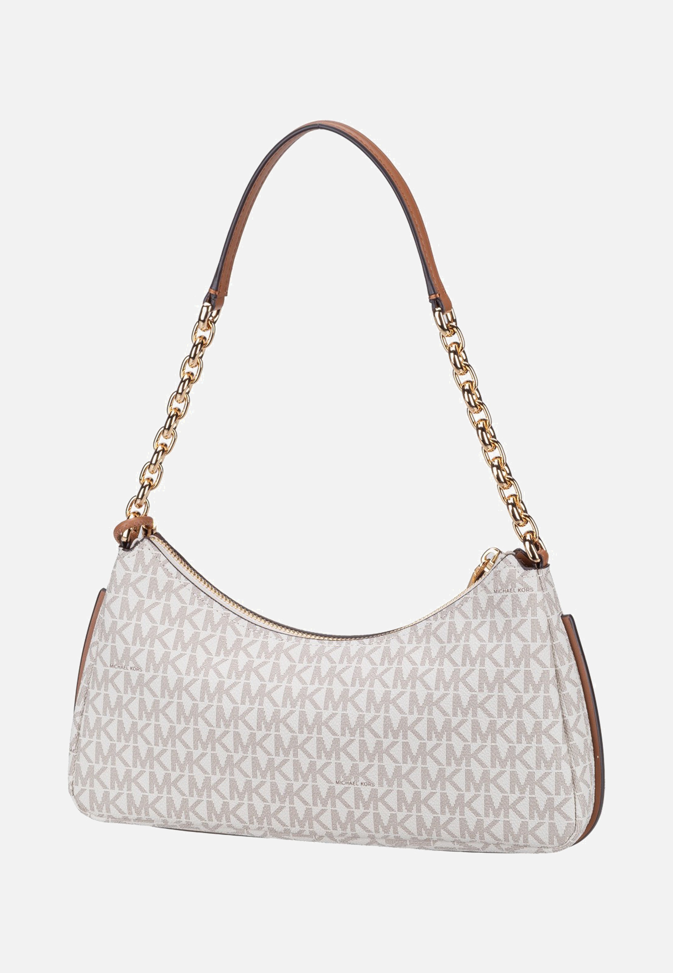 Michael Kors Nolita MD Chain Pouchette Vanilla/Acorn Clutch