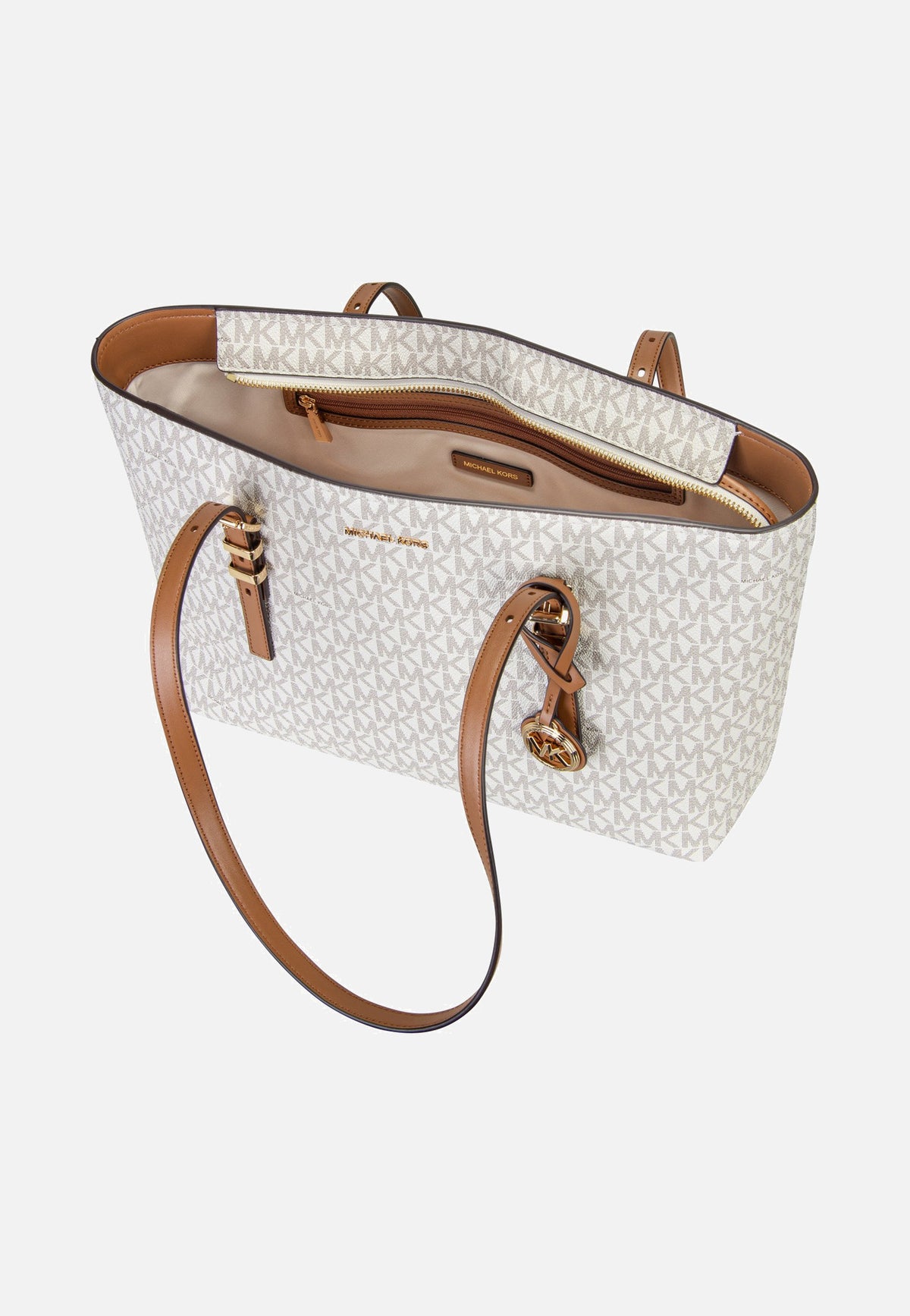 Michael Kors Quinn MD Ew Tz Tote Vanilla/Acorn Shopper