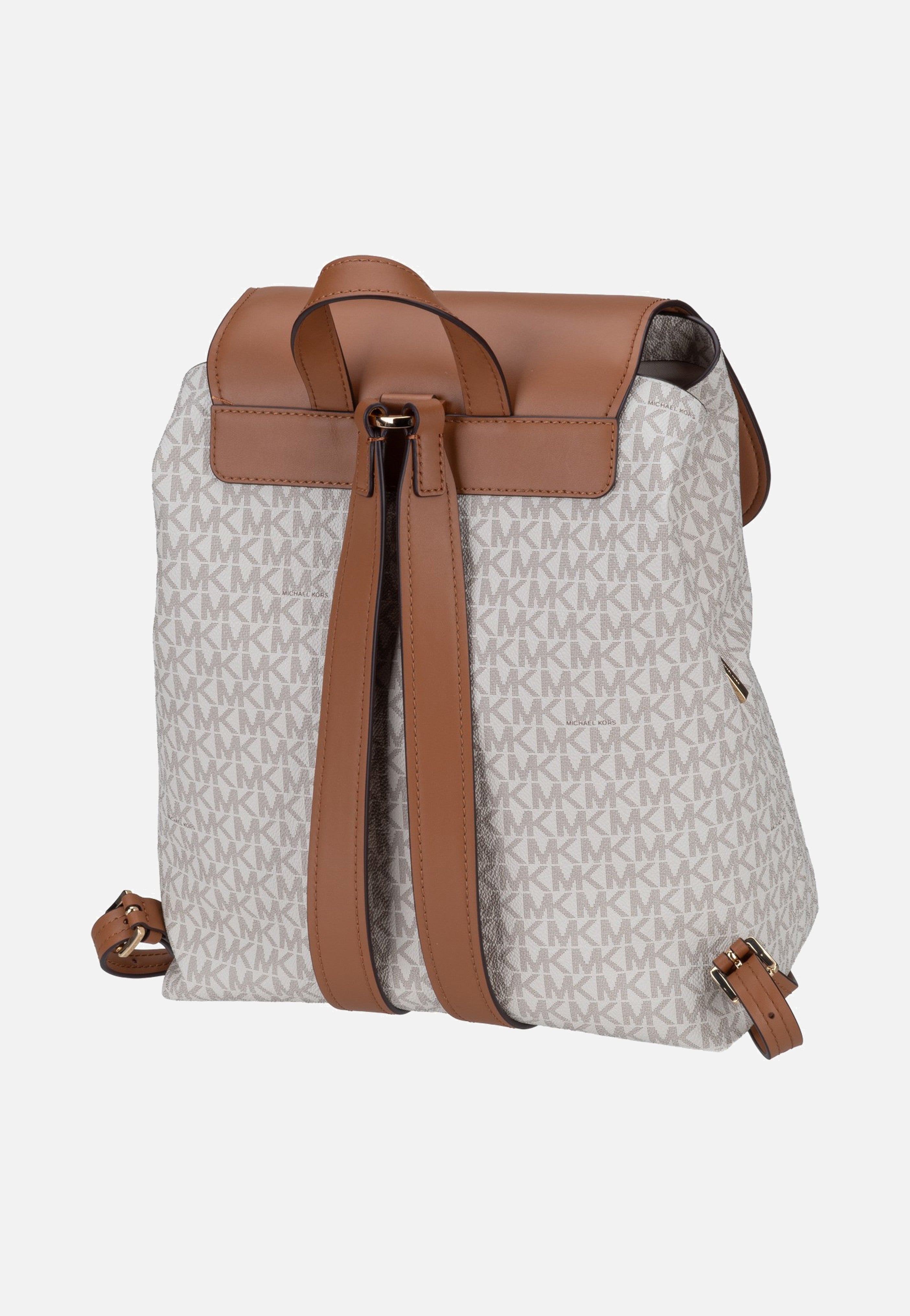 Michael Kors Quinn MD Flap Vanilla/Acorn Rucksack