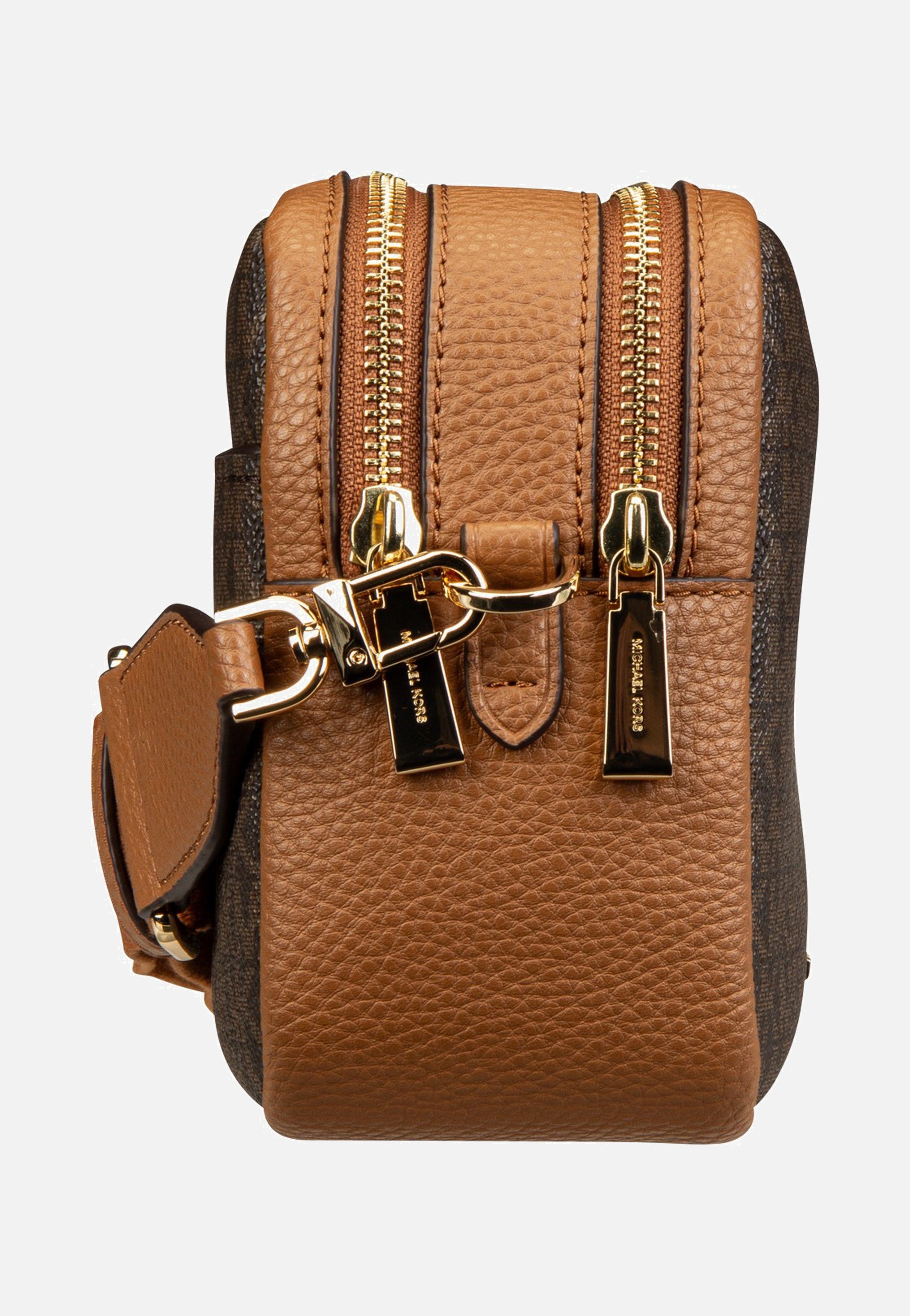 Michael Kors Bryant MD Double Zip Chain Cam Brown/Acorn Umhängetasche
