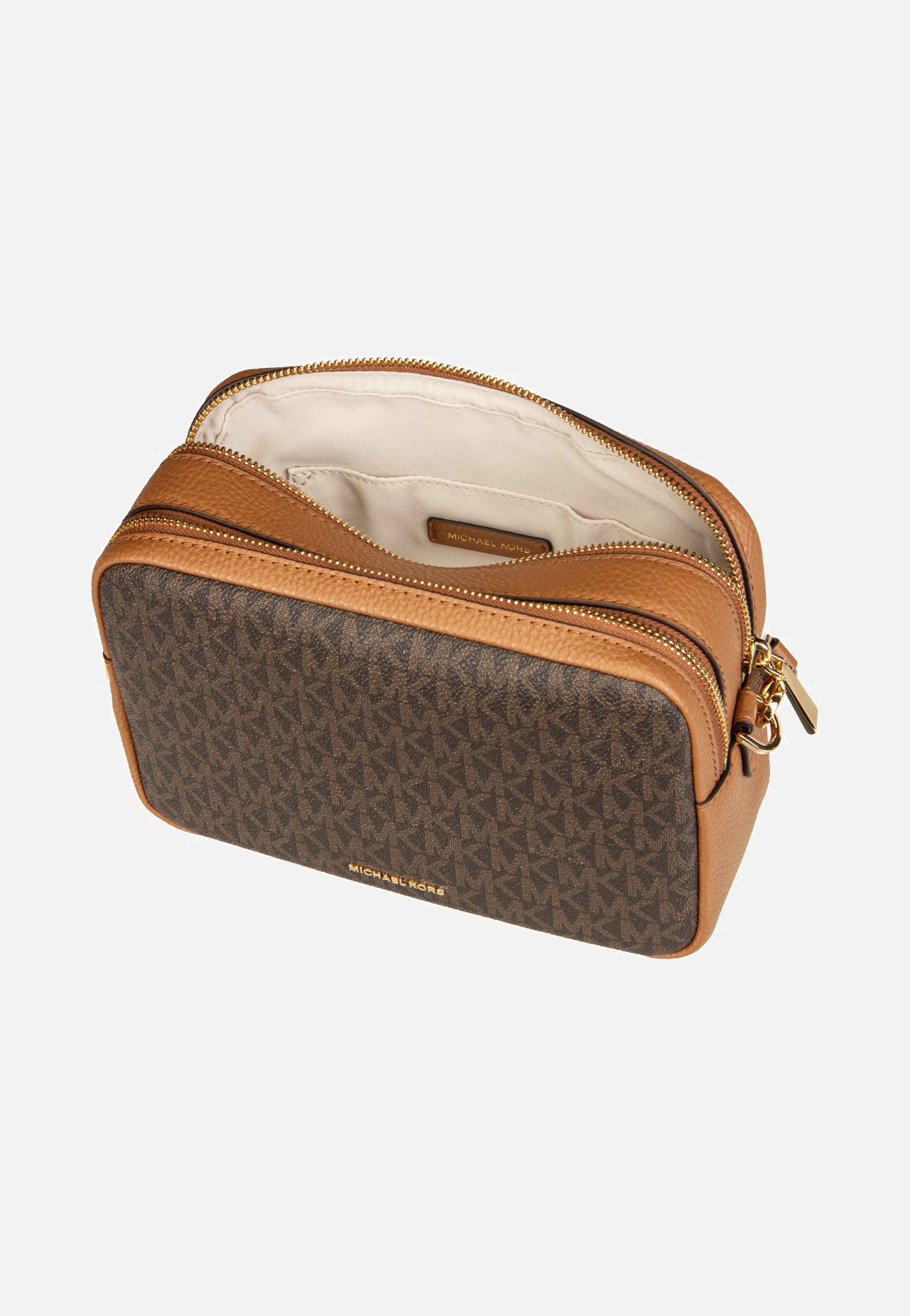 Michael Kors Bryant MD Double Zip Chain Cam Brown/Acorn Umhängetasche
