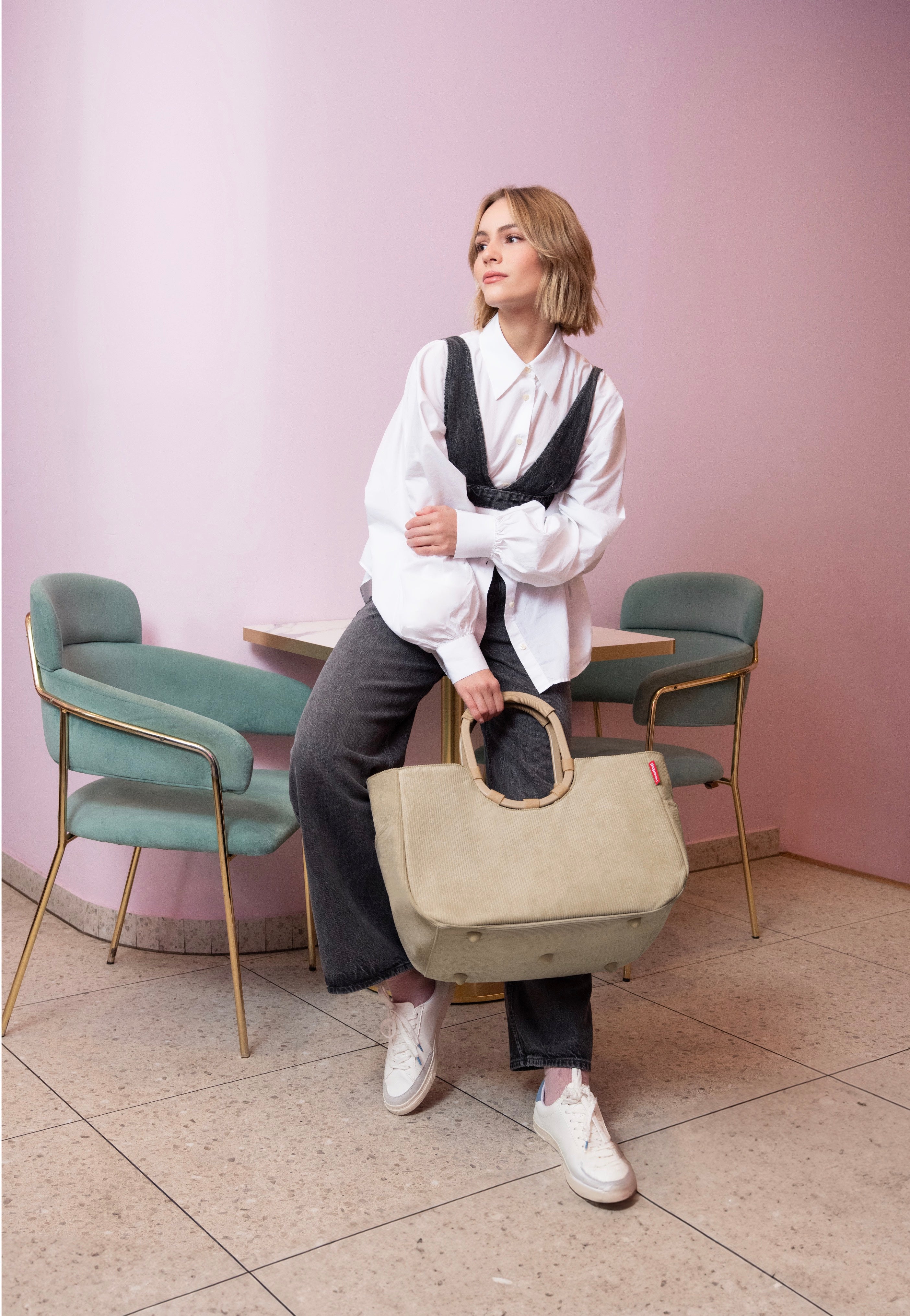 reisenthel Loopshopper L Frame Cord Sand Shopping Basket