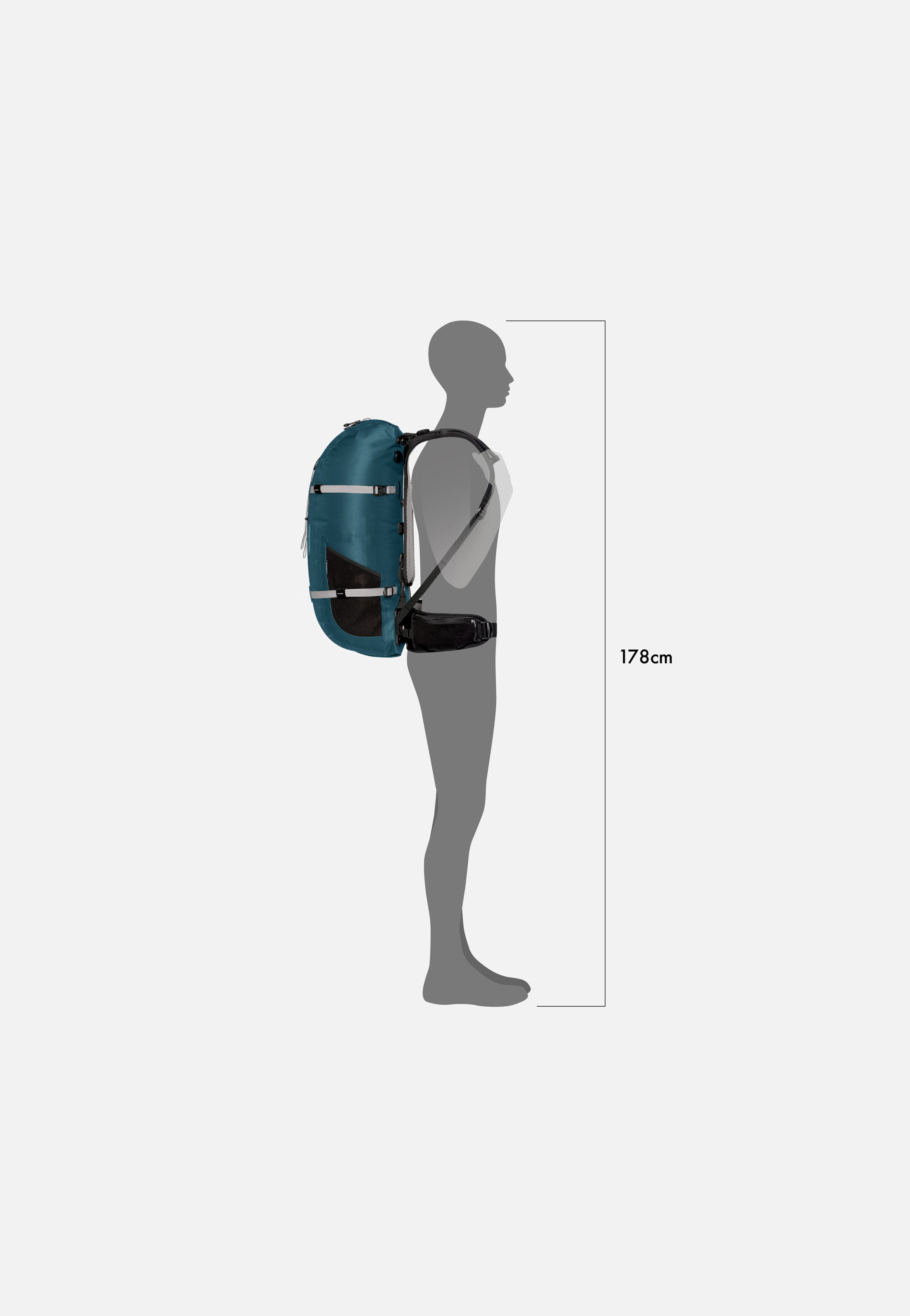 ORTLIEB Atrack 35L Petrol Travel Rucksack