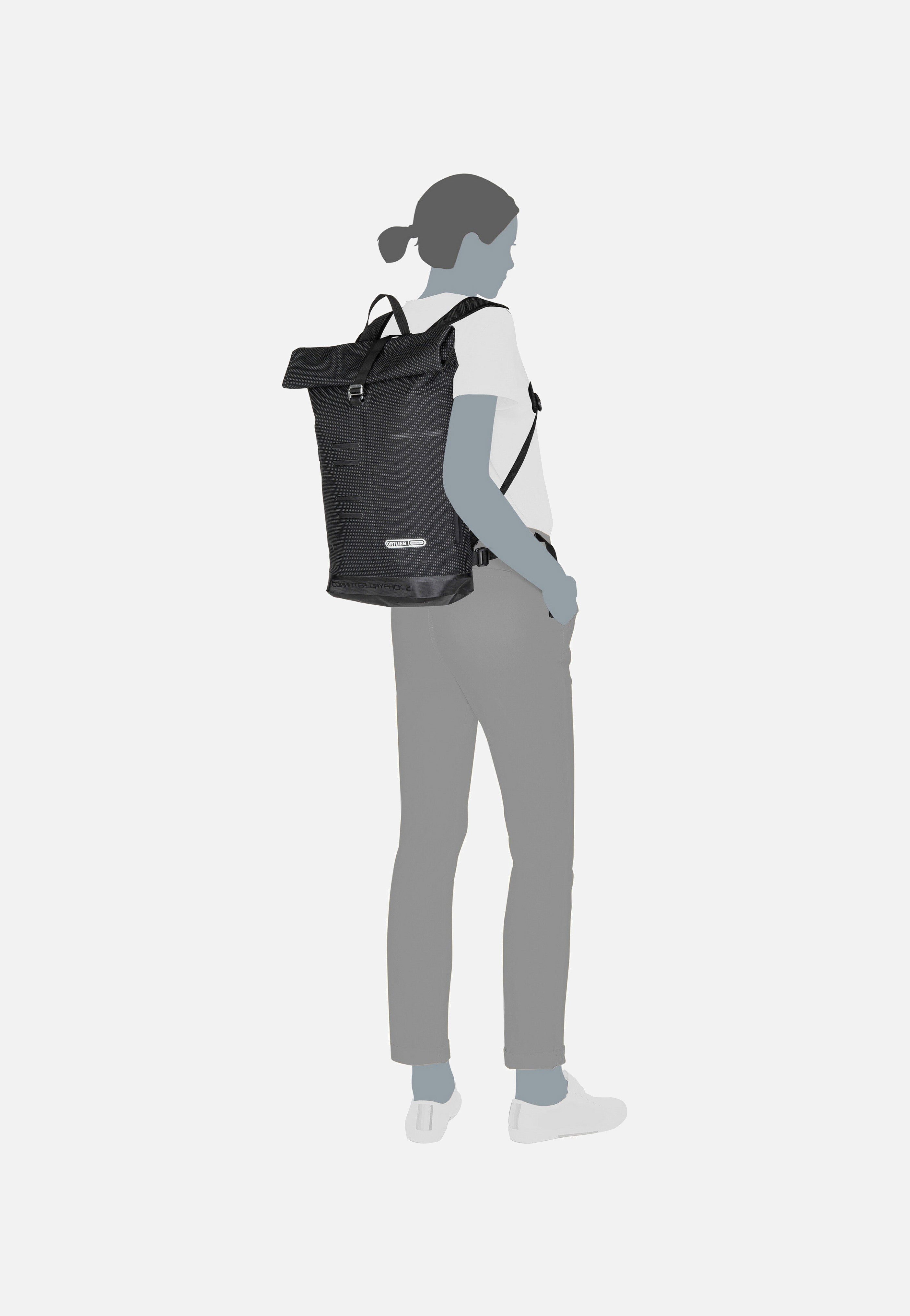 ORTLIEB Commuter-Daypack High Visibility Black Reflective Rucksack