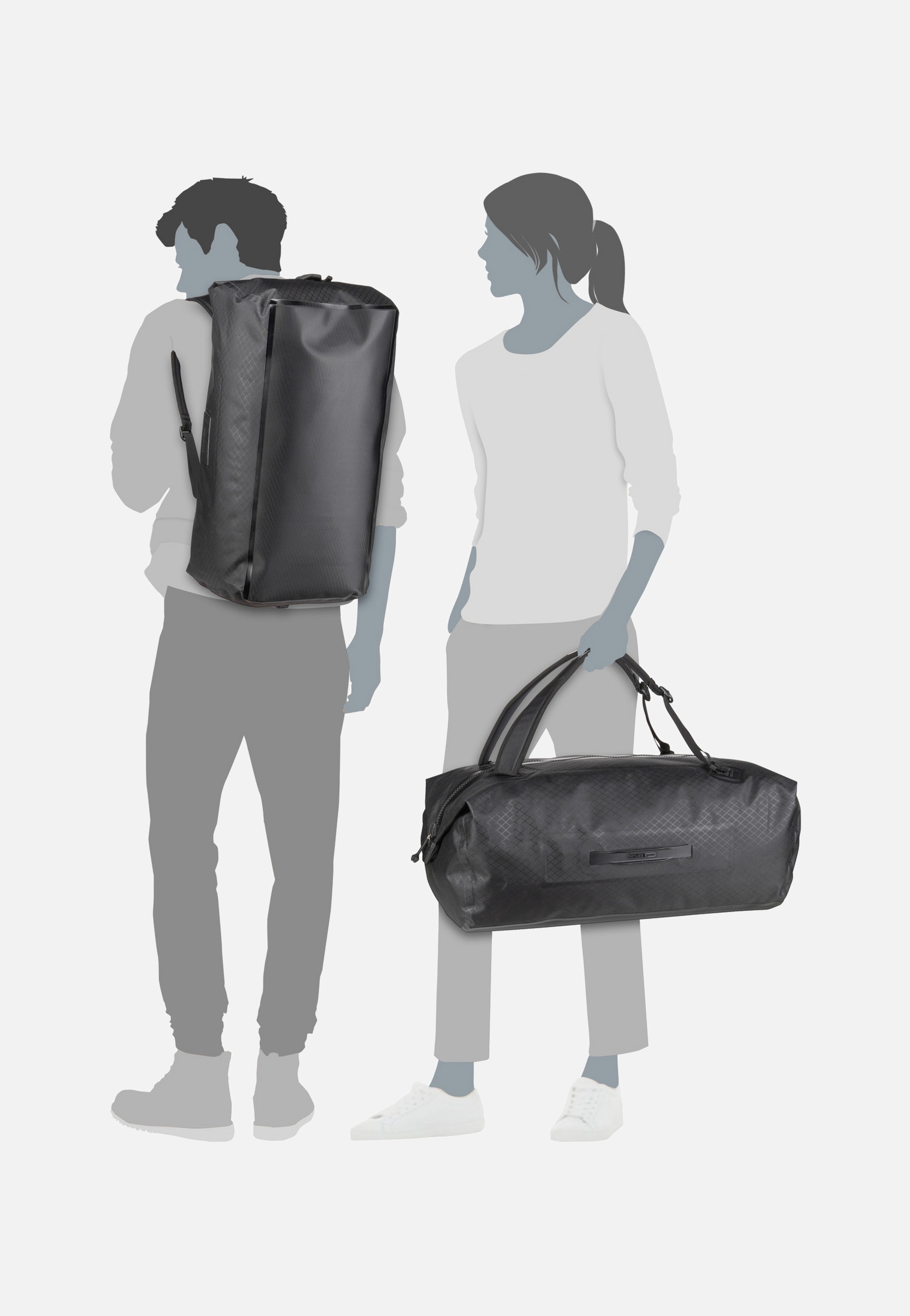 ORTLIEB Duffle Metrosphere 60L Black Embossed Dufflebag
