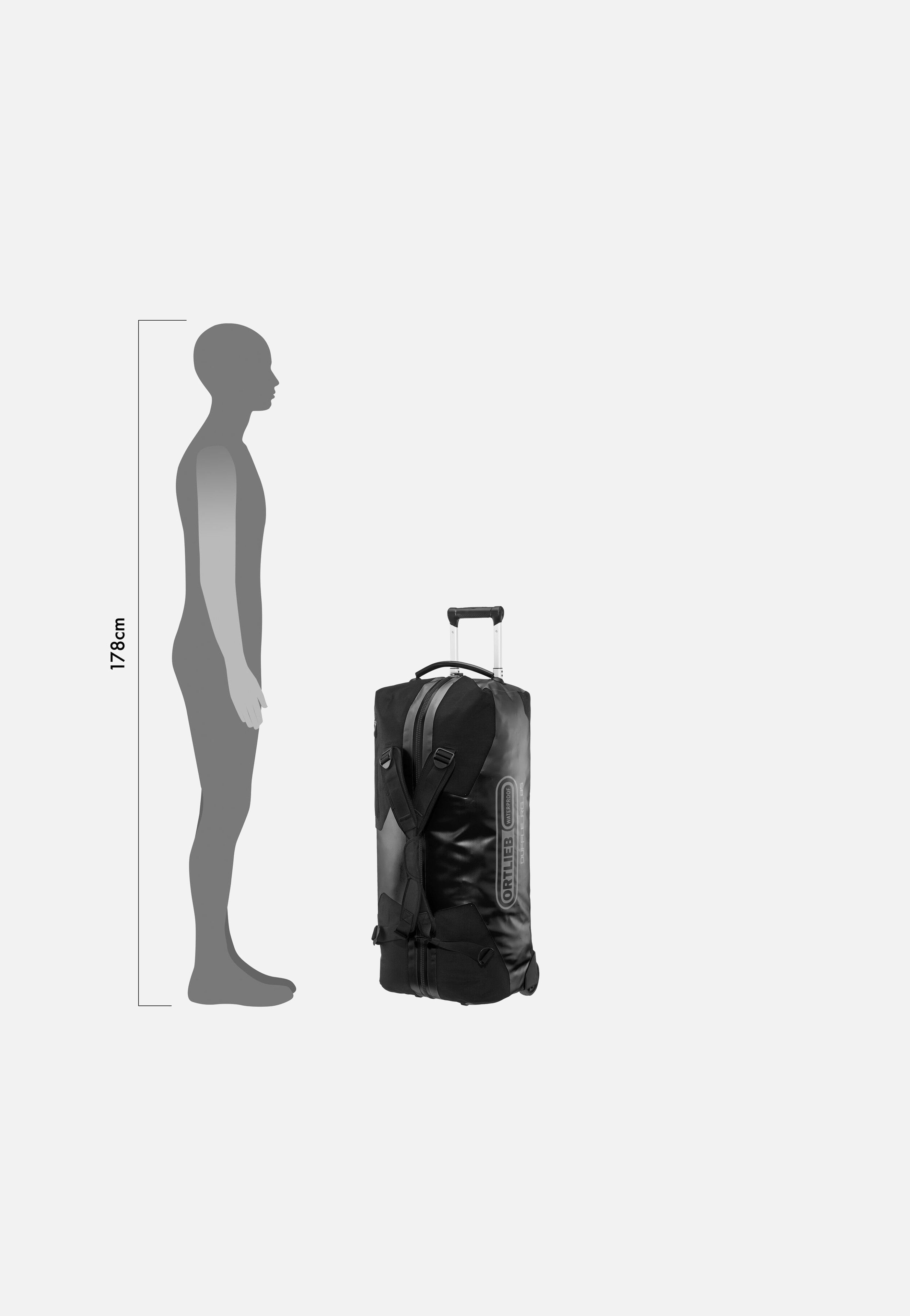 ORTLIEB Duffle RG 85L Schwarz Reisetasche