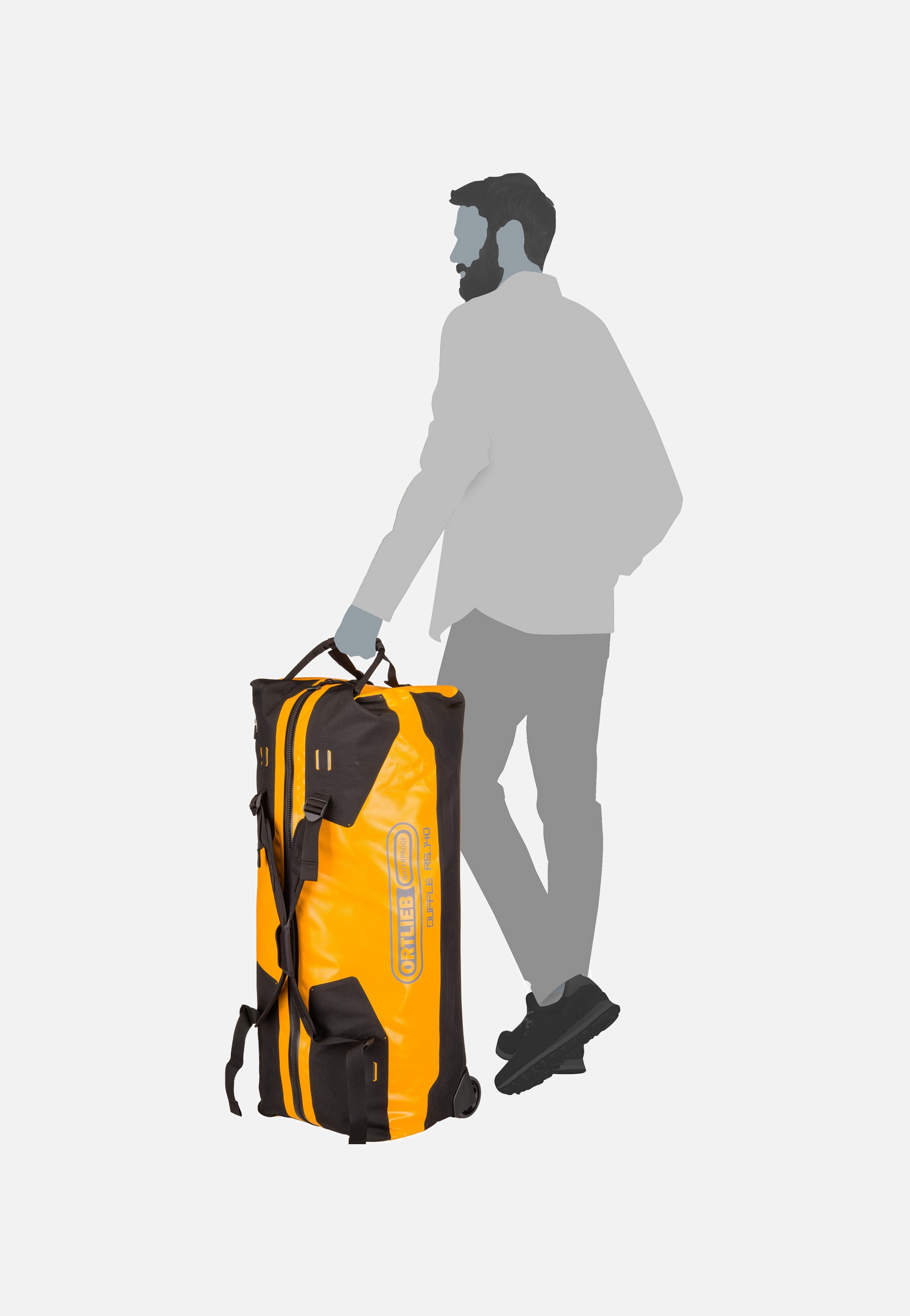 ORTLIEB Duffle RS 140L Sonnengelb Schwarz Reisetasche