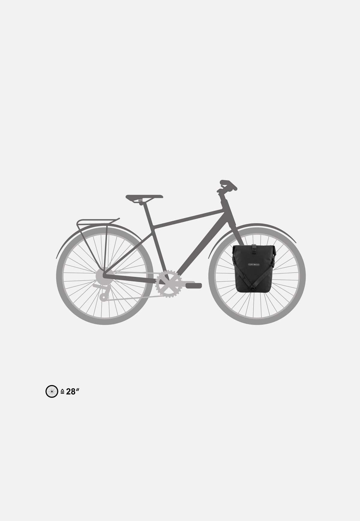 ORTLIEB Sport-Roller Plus Single Granit Schwarz Fahrradtasche