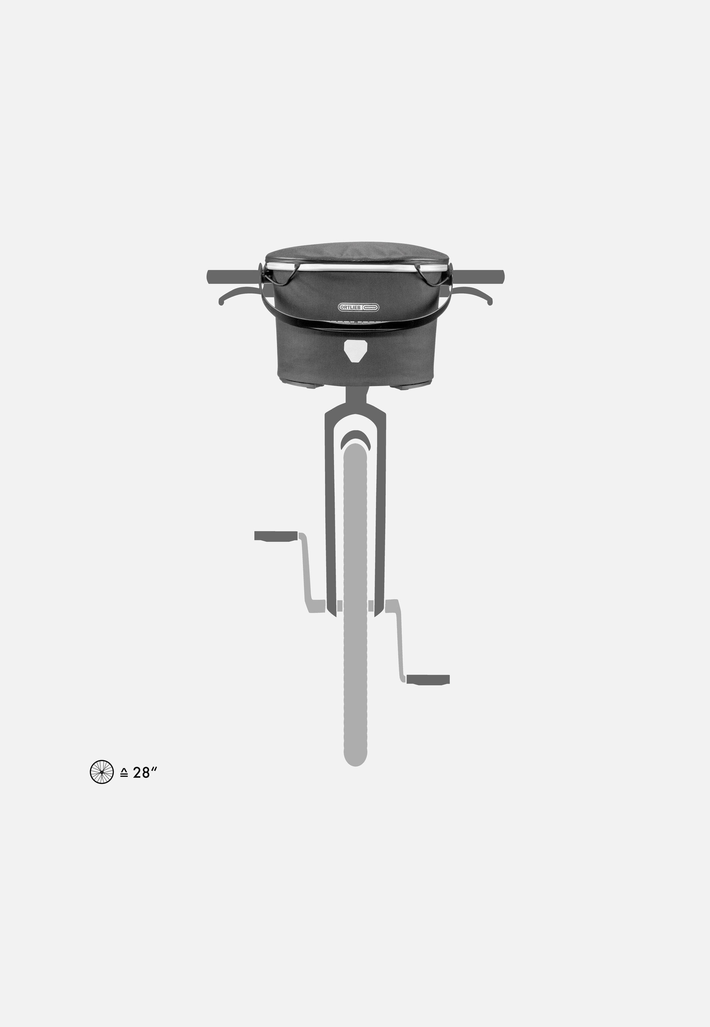 ORTLIEB Up-Town Urban Pepper Bike Basket