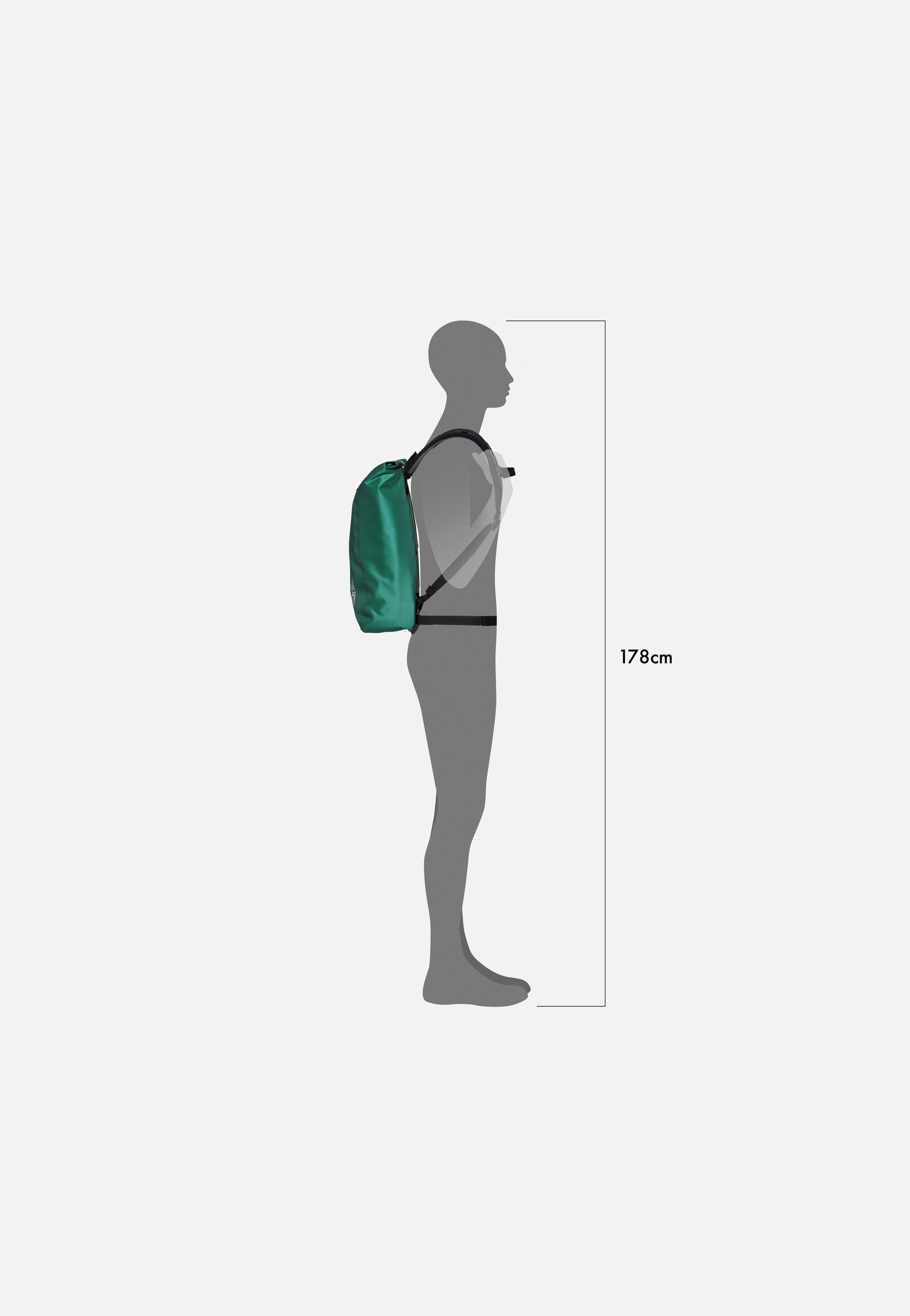 ORTLIEB Velocity PS 17L Atlantis Green Rolltop Rucksack