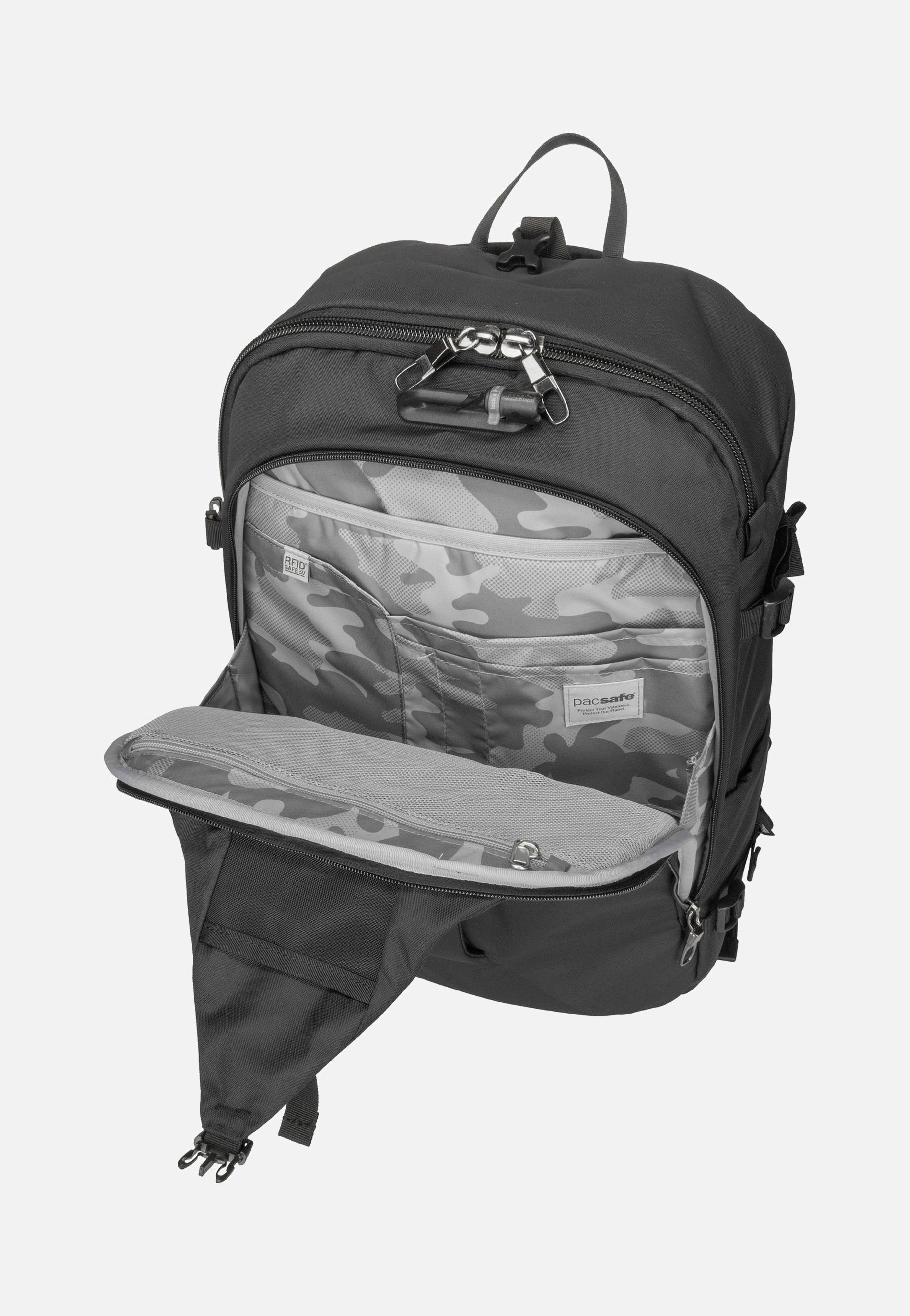 Pacsafe EXP45 Carry-On Travel Black Travel Rucksack