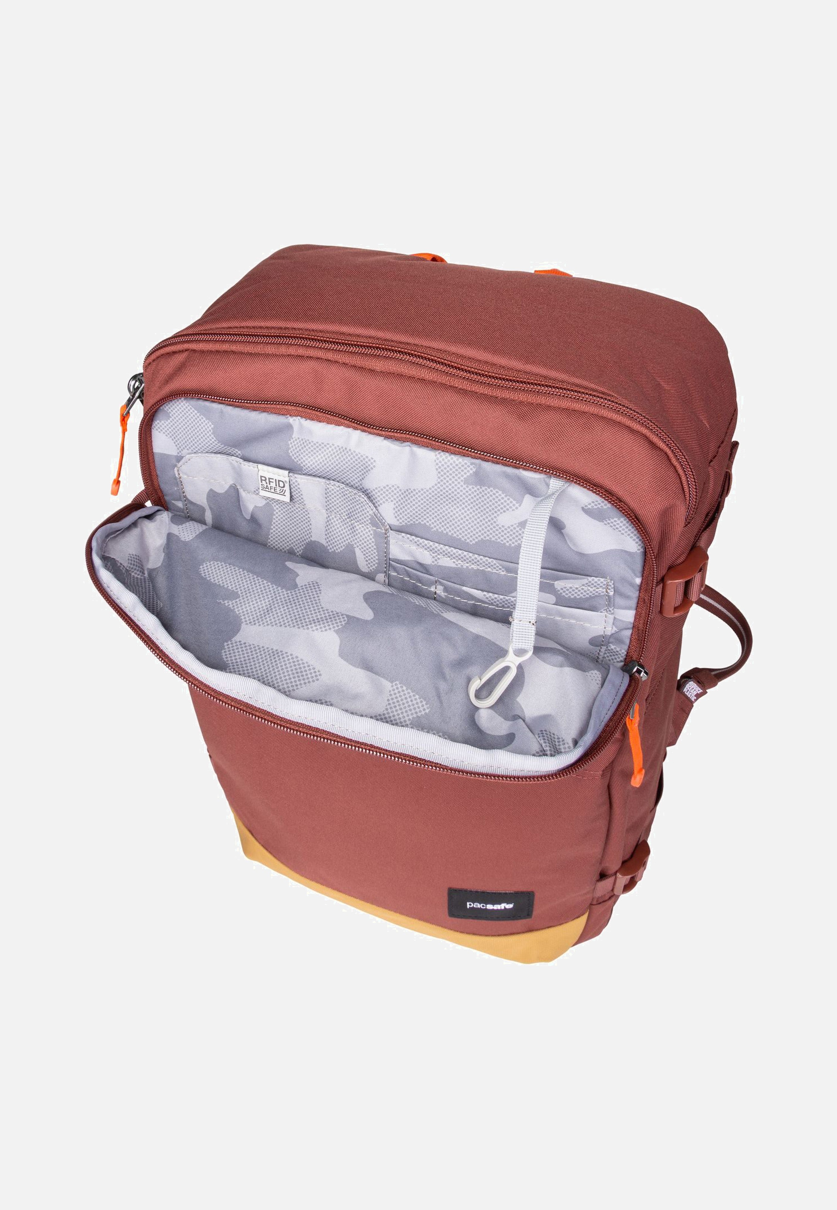 Pacsafe GO 34L Carry-On Garnet Red Reiserucksack